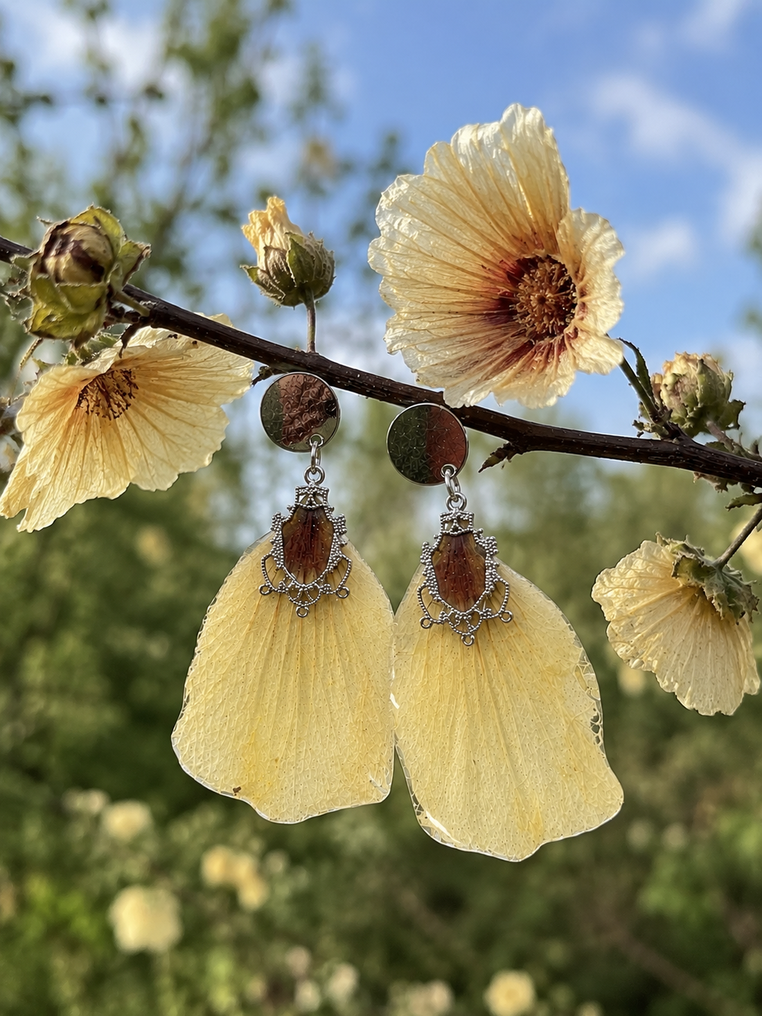 Cercei flori 02217 - bijuterii - cercei - cercei hoops - Artynos.ro