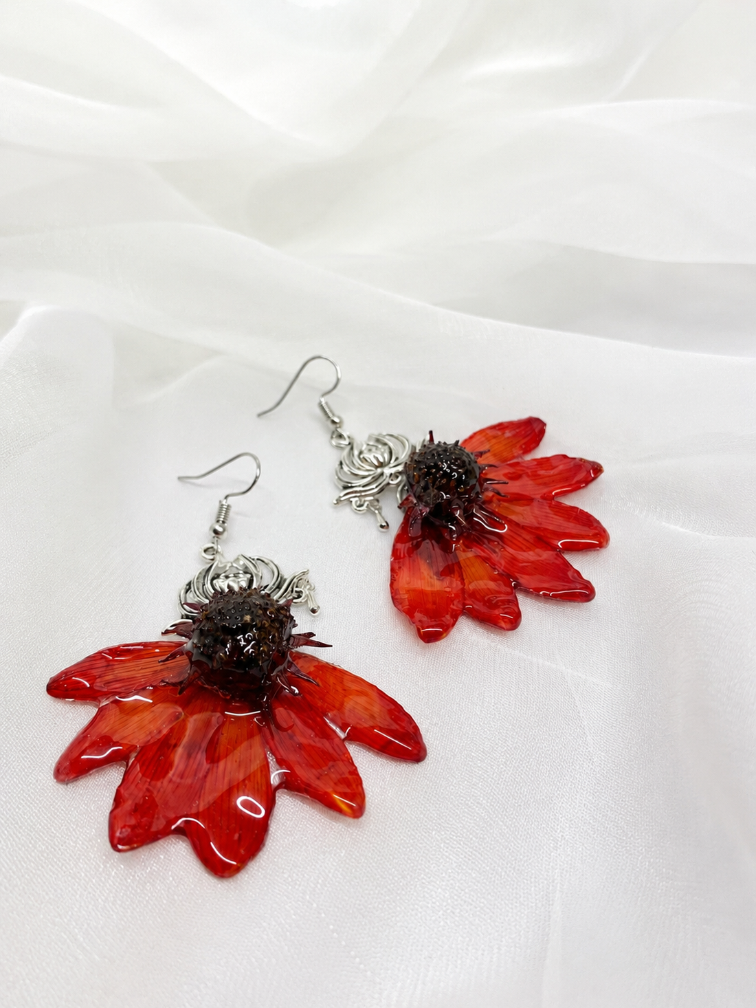Set bijuterii flori 3D 02226 - bijuterii - seturi de bijuterii - Artynos.ro