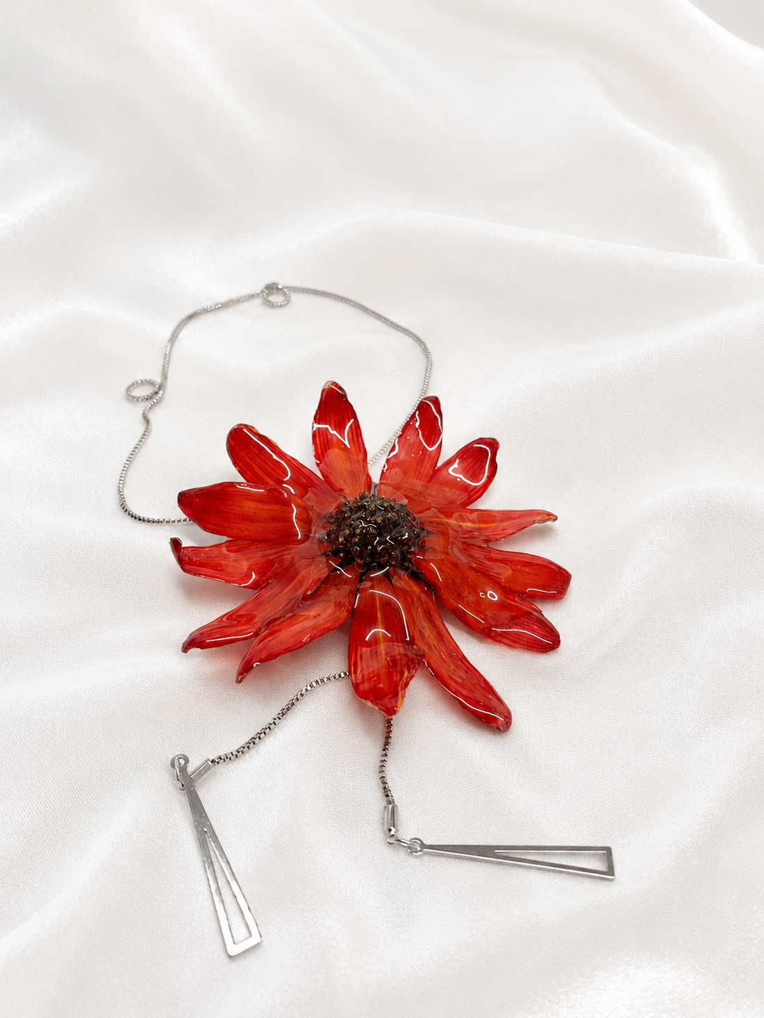 Set bijuterii flori 3D 02226 - bijuterii - seturi de bijuterii - Artynos.ro