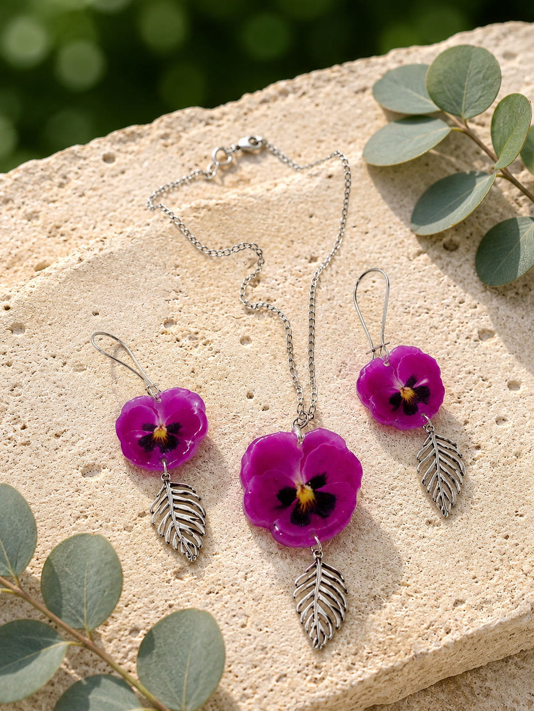 Set bijuterii Panselute 00524 - bijuterii - seturi de bijuterii - Artynos.ro