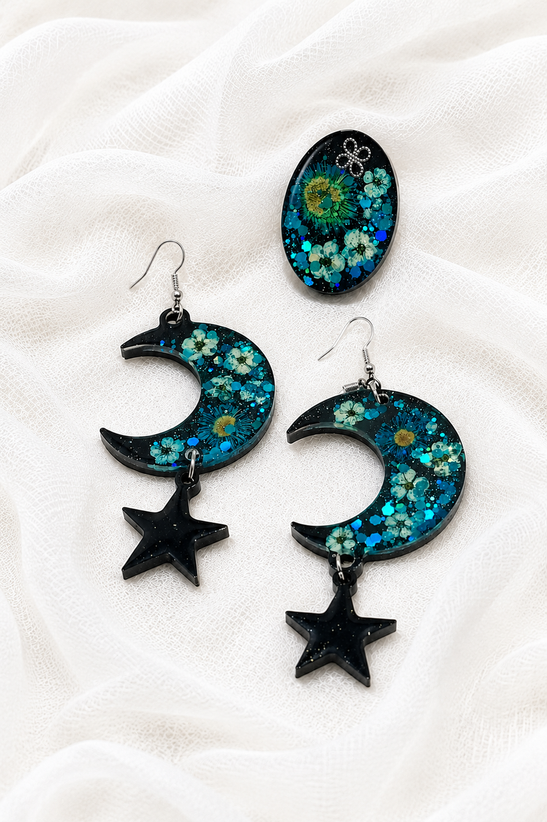 Set bijuterii cu flori 02259 - bijuterii - seturi de bijuterii - Artynos.ro
