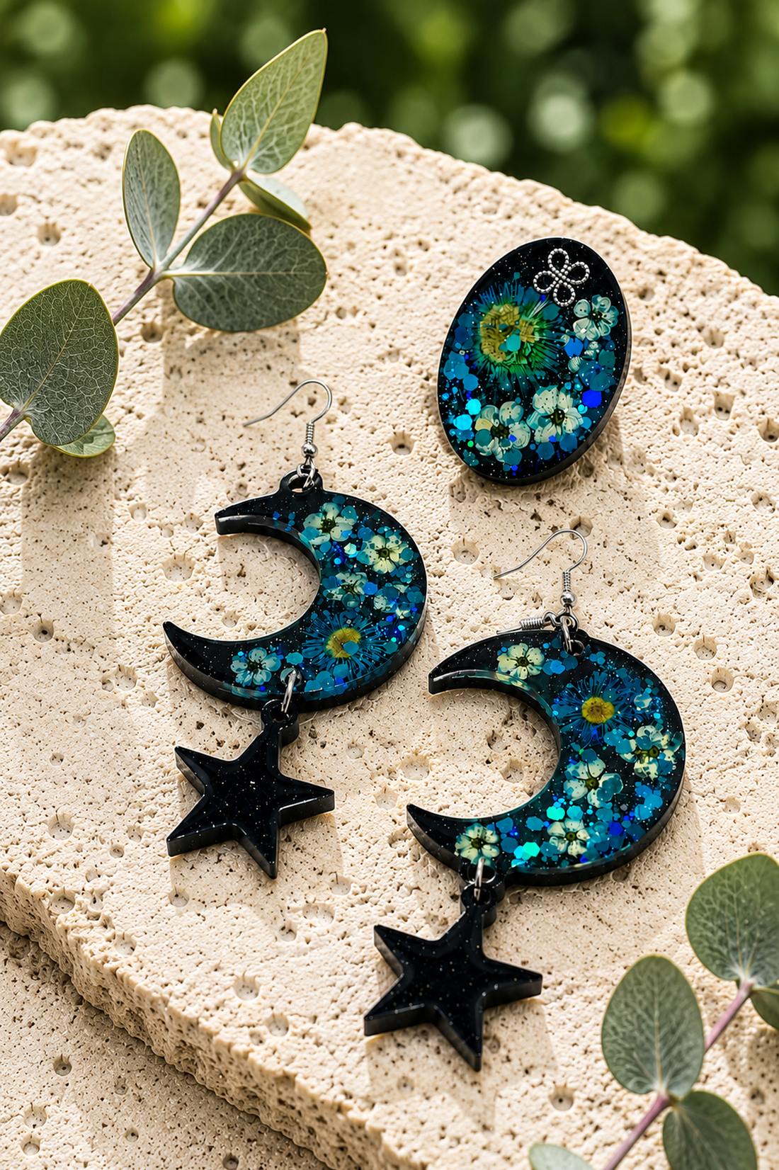 Set bijuterii cu flori 02259 - bijuterii - seturi de bijuterii - Artynos.ro