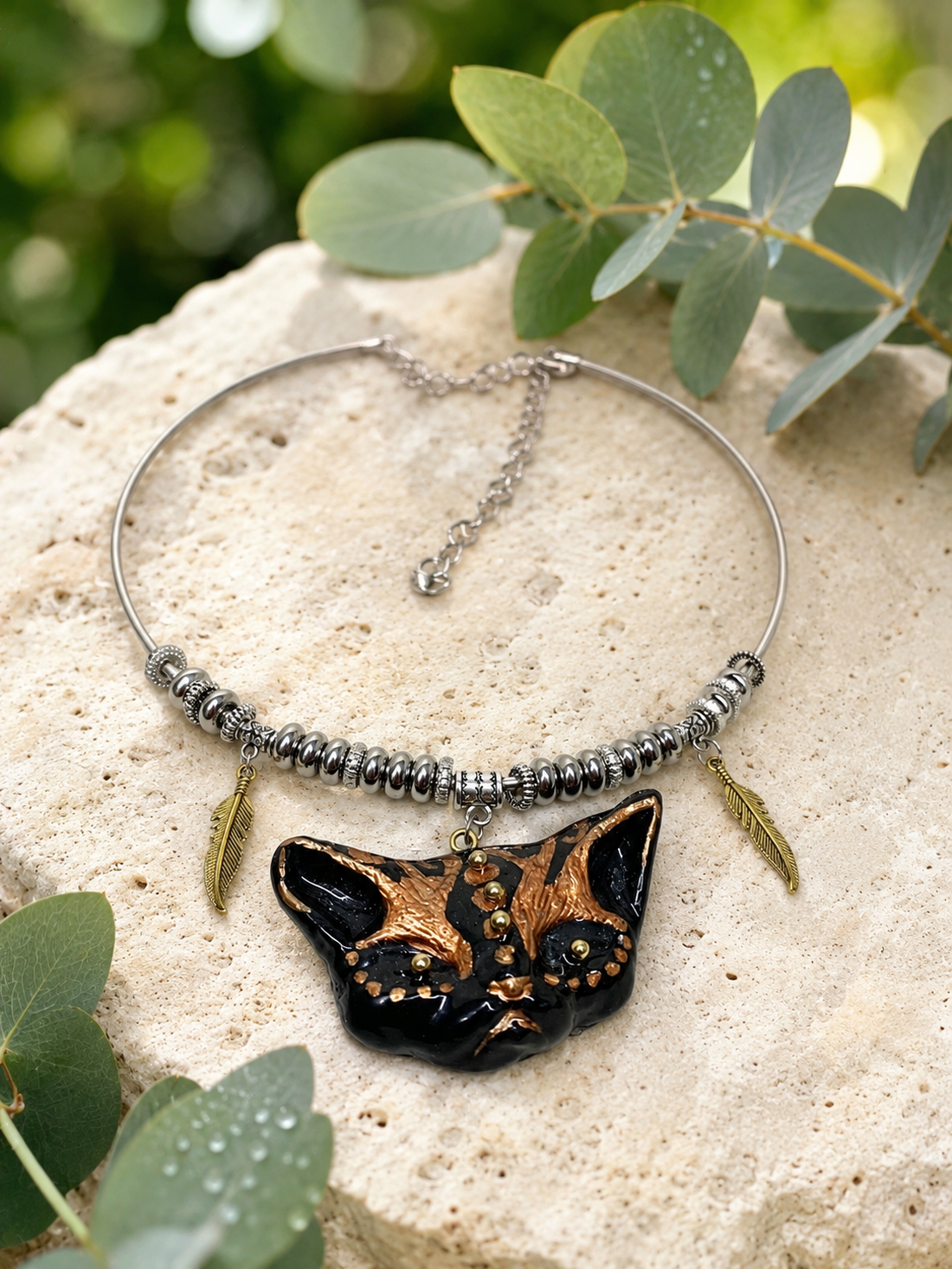 Colier Chocker pisica 02324 - bijuterii - coliere - chockere - Artynos.ro
