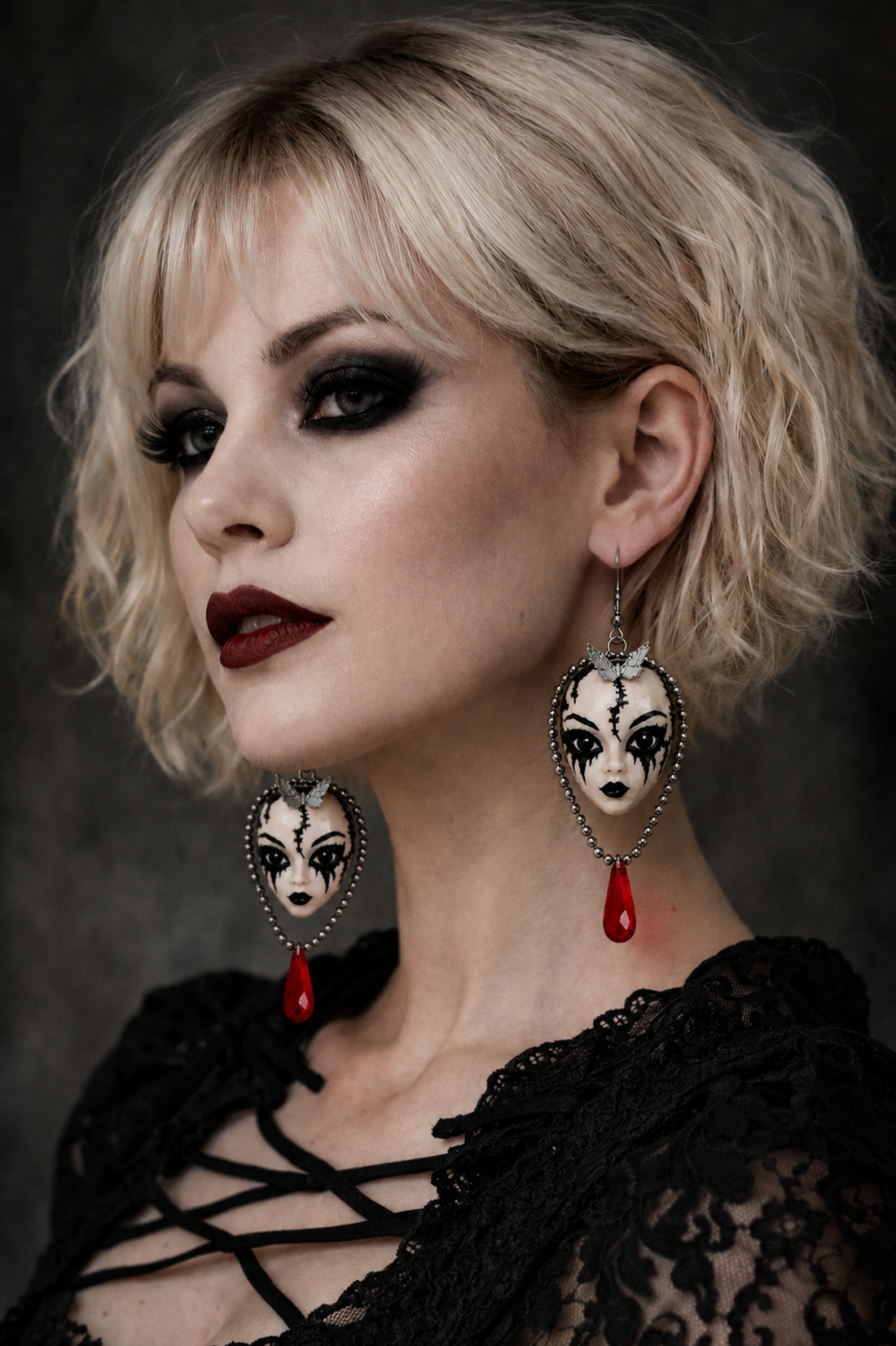 Cercei stil gotik 02378 - bijuterii - cercei - cercei cu figurine - Artynos.ro