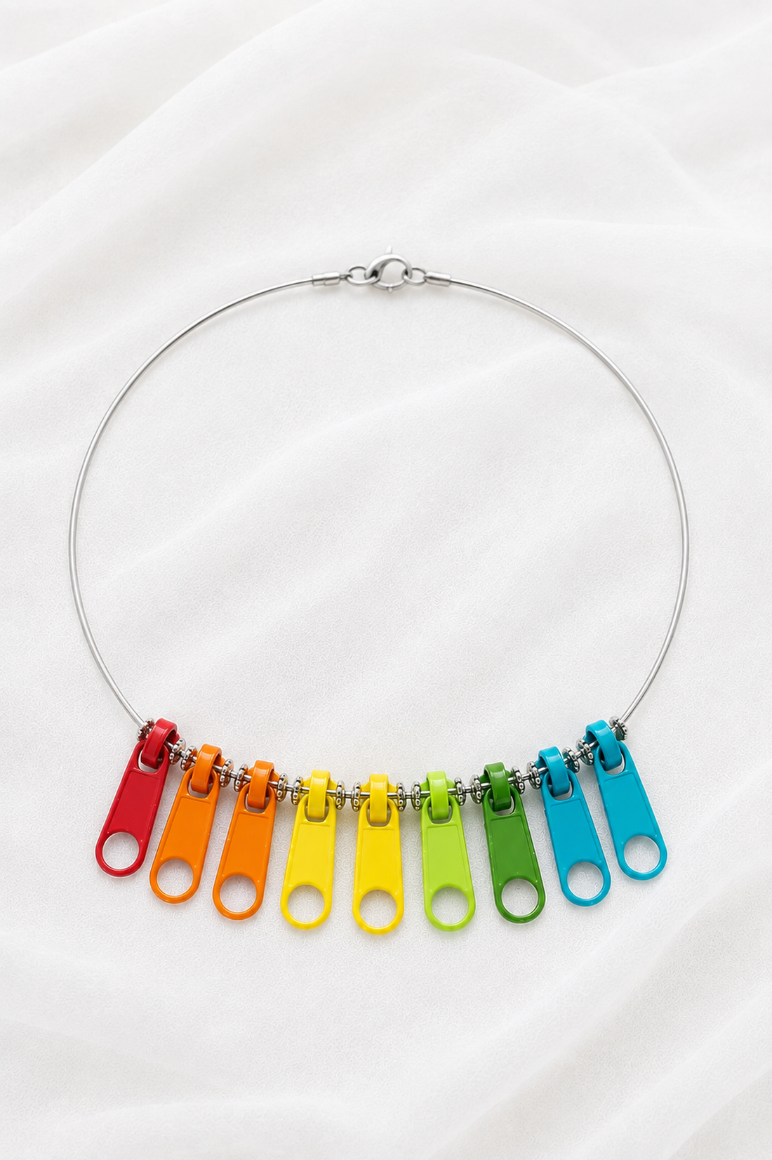 Colier cursoare curcubeu 02437 - bijuterii - coliere - coliere cu pandative - Artynos.ro