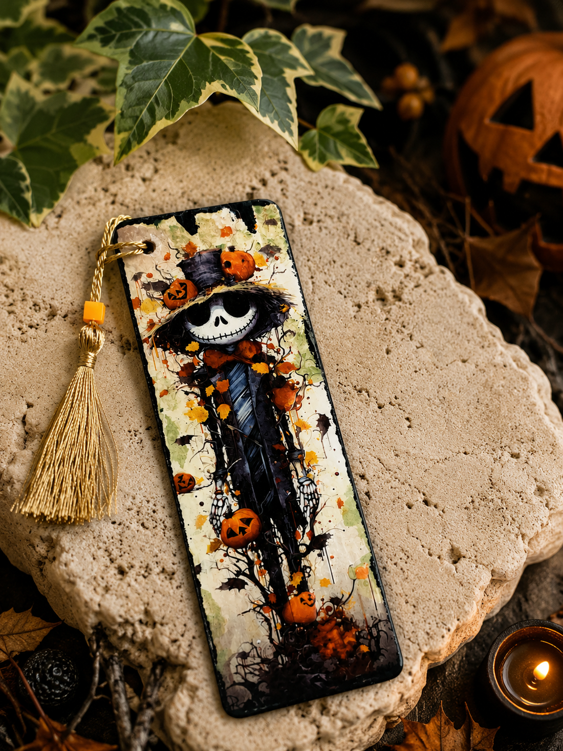 Semn carte Hallowenn 02452 - cărți și creații cu tematică muzicală, cadouri - semn de carte - Artynos.ro