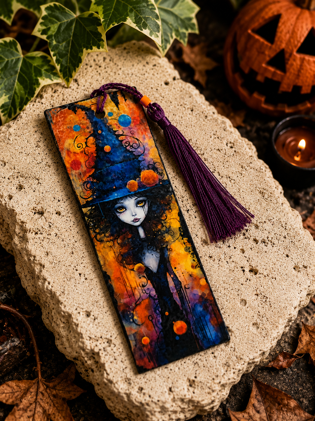 Semn carte Hallowenn 02453 - cărți și creații cu tematică muzicală, cadouri - semn de carte - Artynos.ro