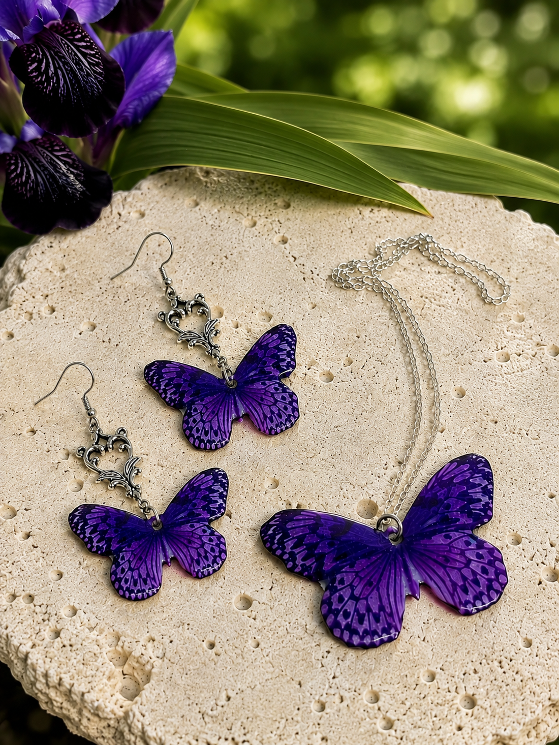 Set bijuterii Fluturi 02455 - bijuterii - seturi de bijuterii - Artynos.ro