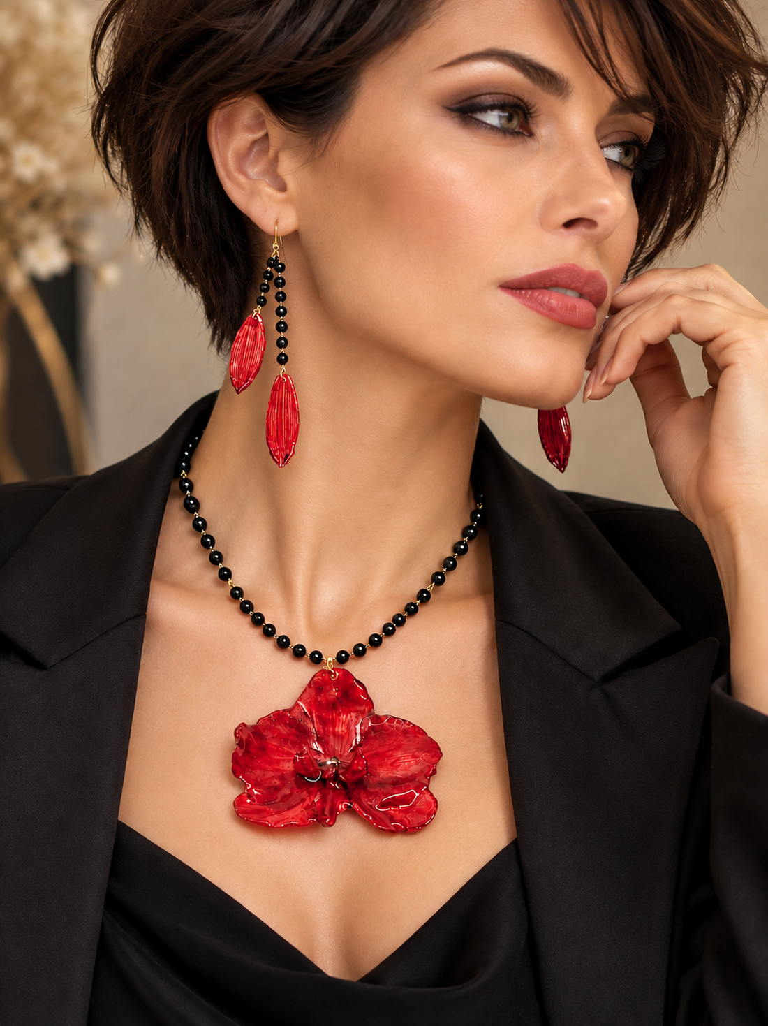 Set bijuterii Orhidee 02255 - bijuterii - seturi de bijuterii - Artynos.ro