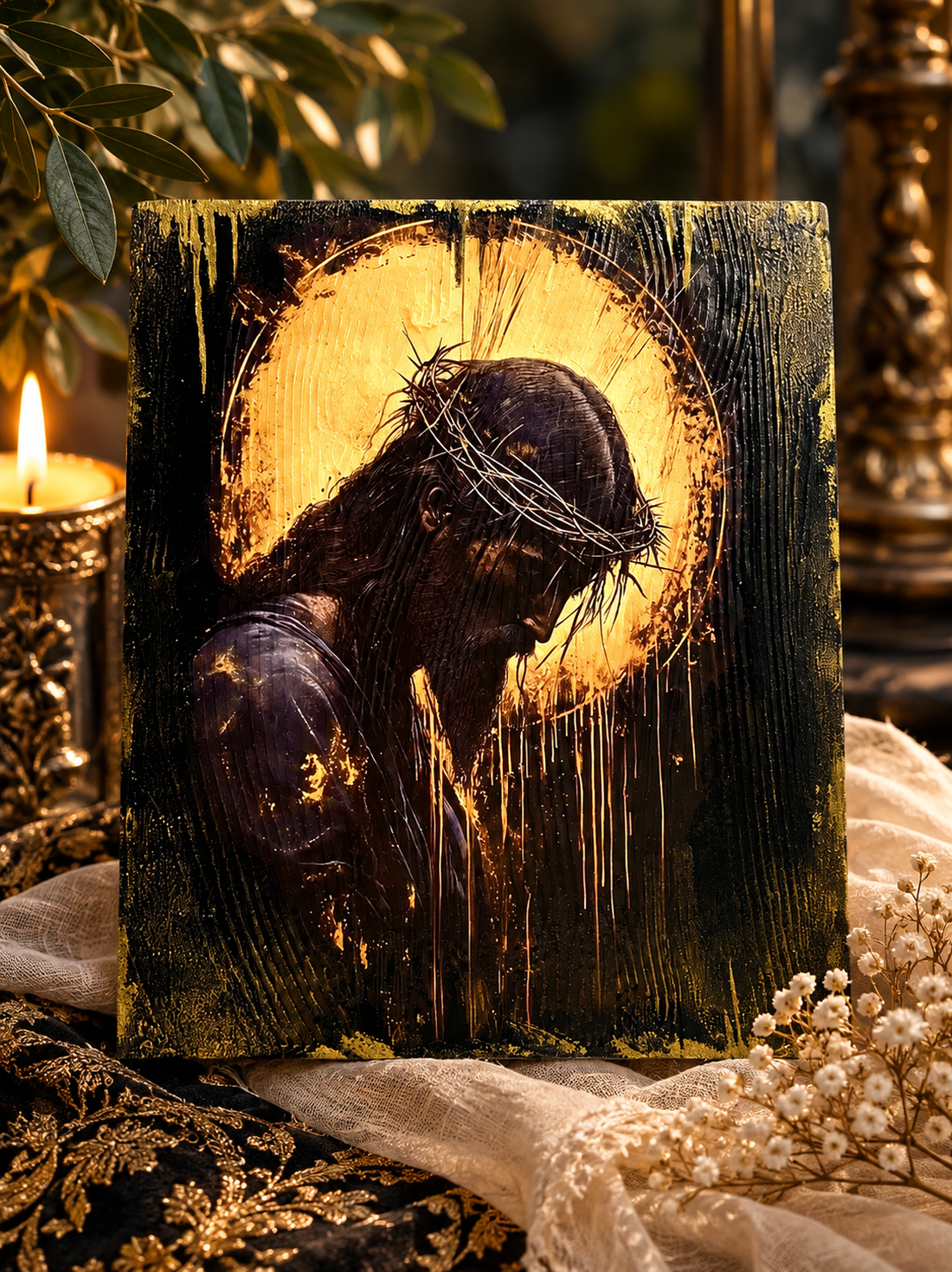 Icoana pe lemn ars 02544 - casă & stil de viață - accesorii religioase - binecuvântarea casei - Artynos.ro