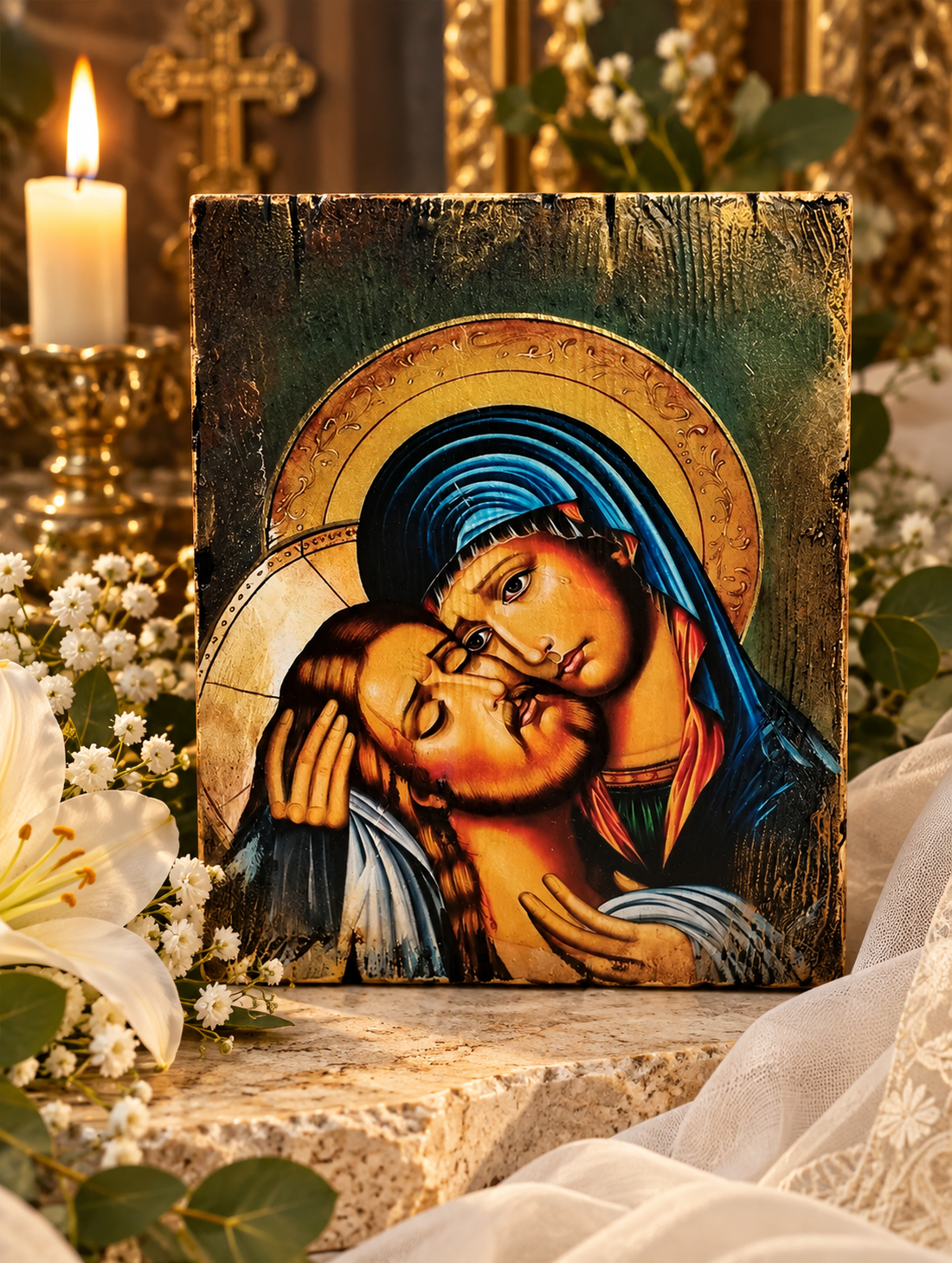 Icoana pe lemn ars 02550 - casă & stil de viață - accesorii religioase - binecuvântarea casei - Artynos.ro