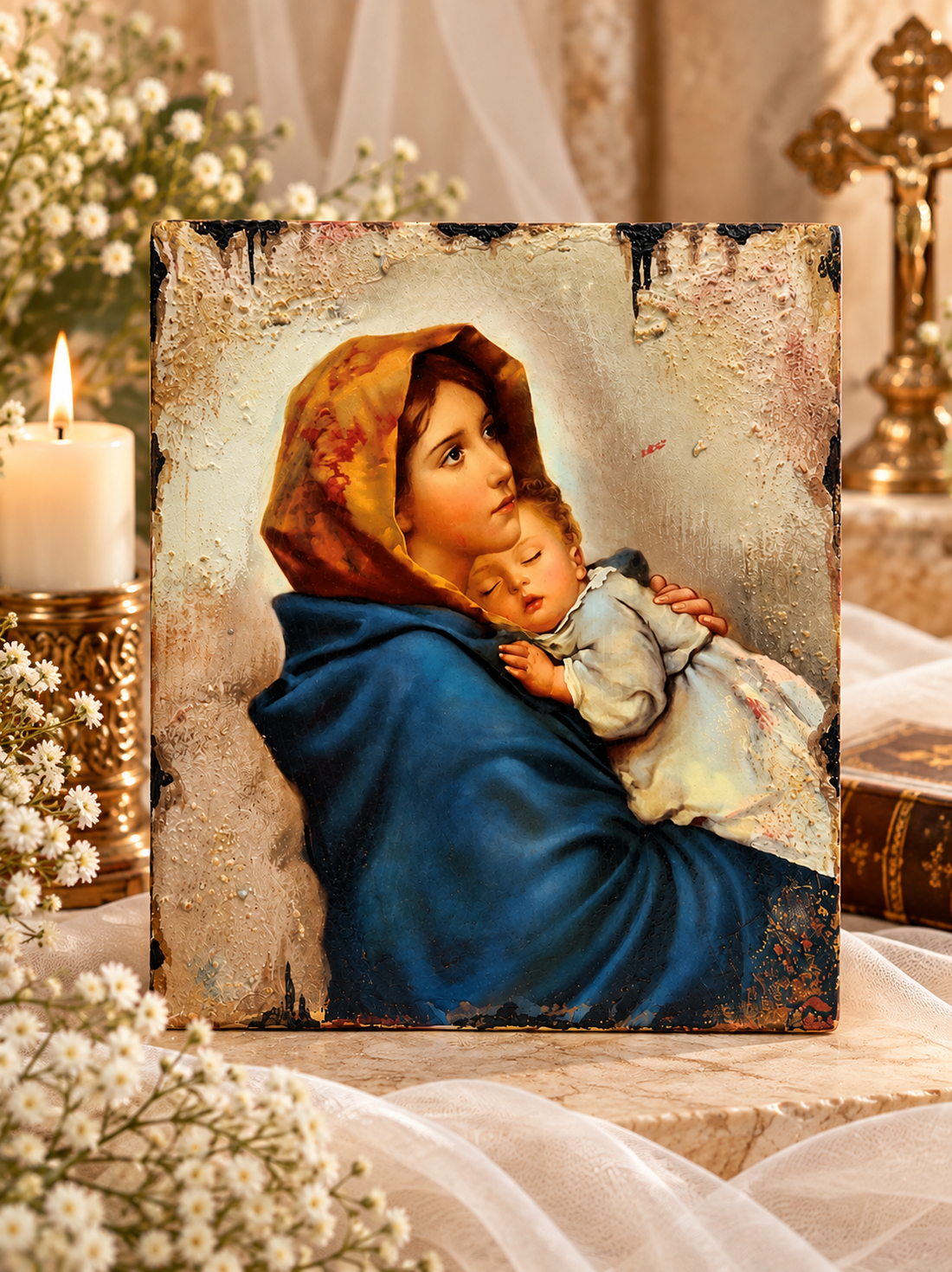 Icoana pe lemn ars 02564 - casă & stil de viață - accesorii religioase - binecuvântarea casei - Artynos.ro