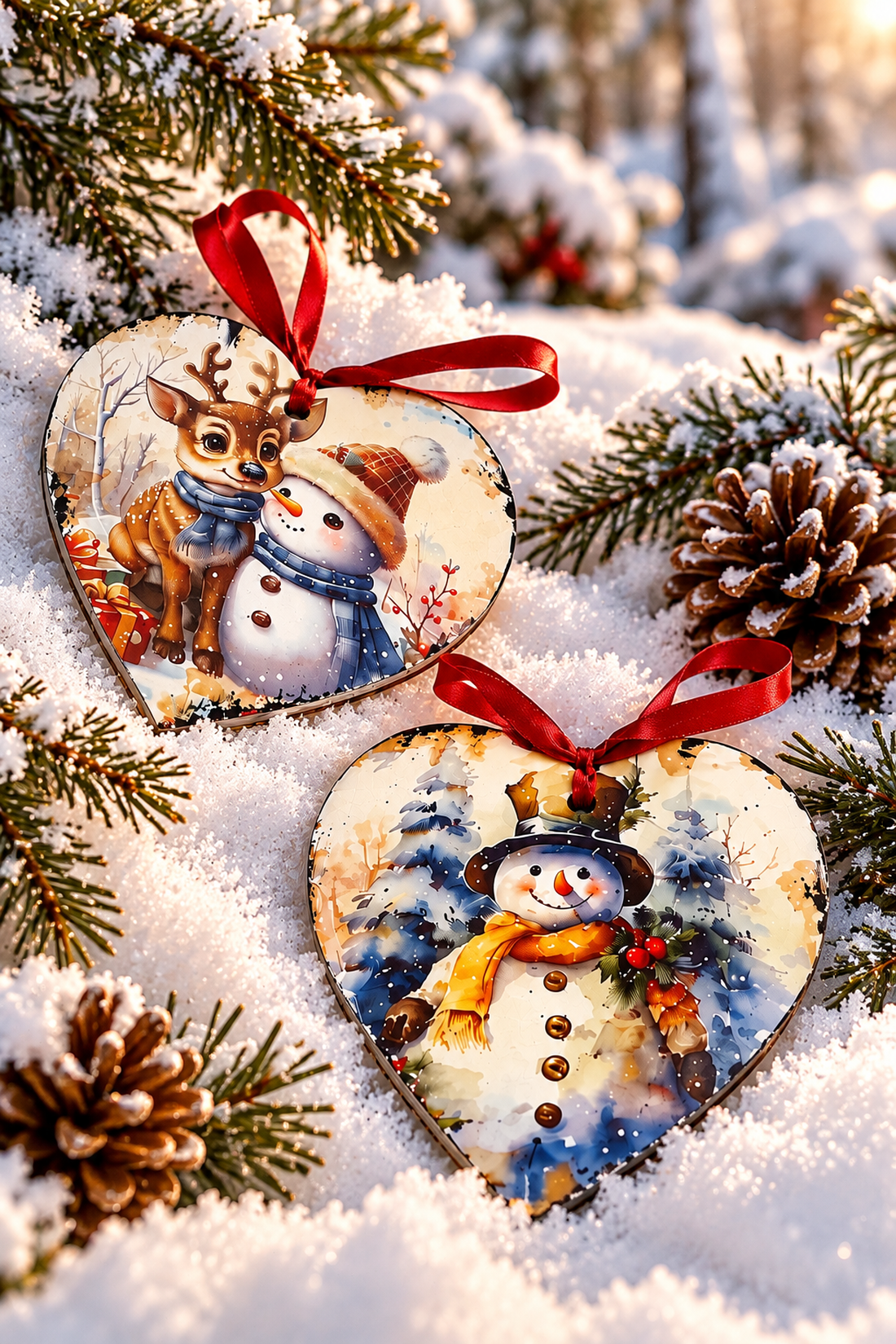 Set cadou de Crăciun 02586 - crăciun - decorațiuni de crăciun de casă - figurine pentru pomul de crăciun - Artynos.ro