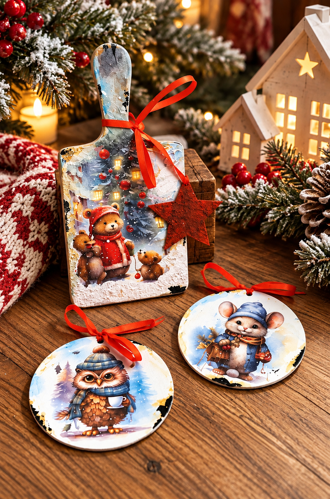 Cadouri Craciun 02598 - crăciun - decorațiuni de crăciun de casă - decorațiuni pentru ușă de crăciun - Artynos.ro