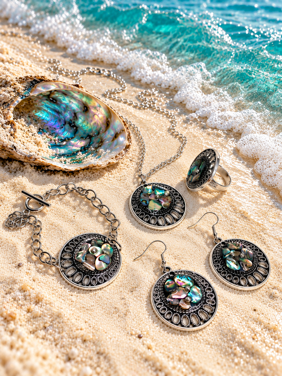 Set bijuterii Abalone 02600 - bijuterii - seturi de bijuterii - Artynos.ro