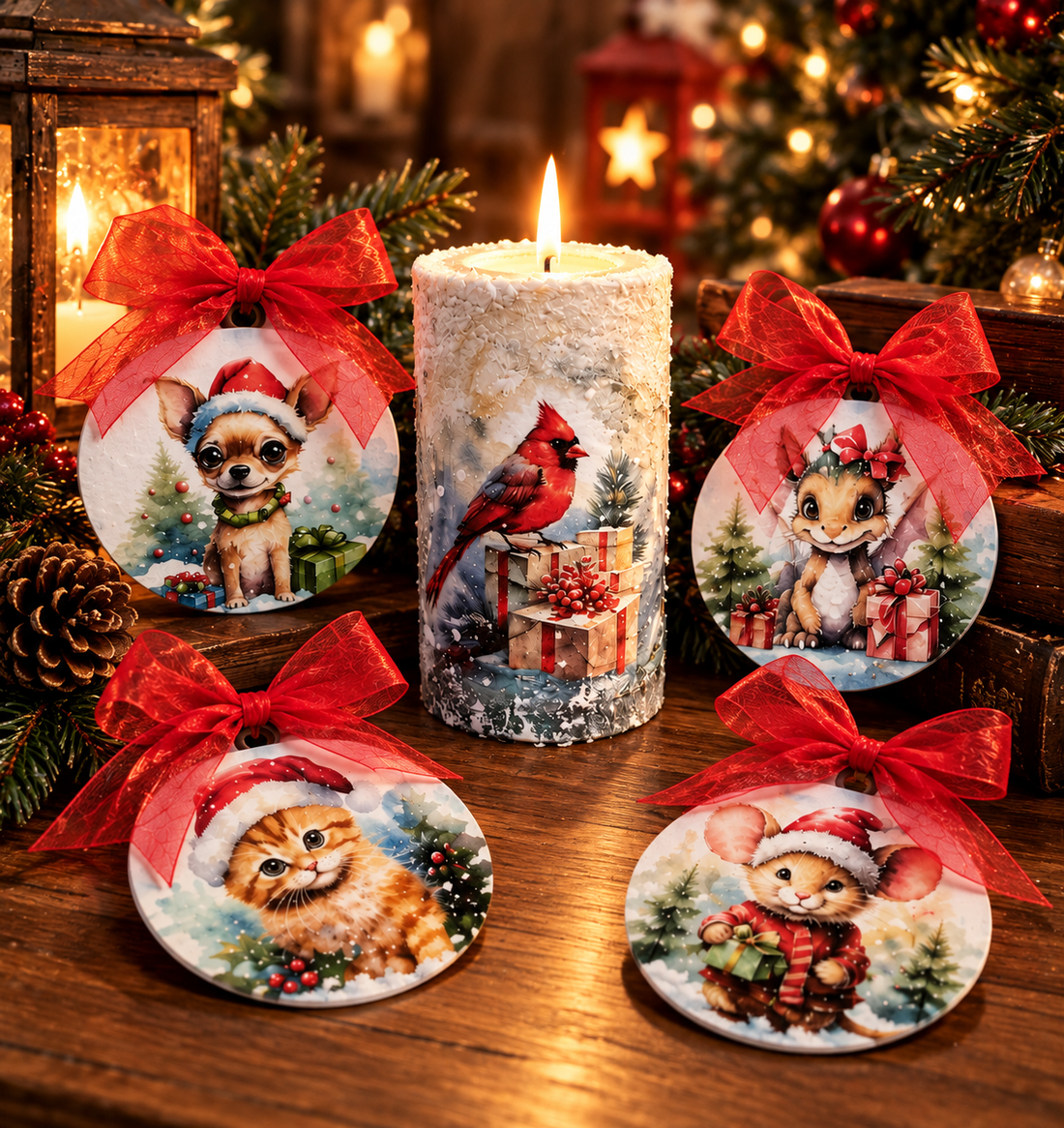 Cadou  Crăciun 02615 - crăciun - decorațiuni de advent - decor de lumânări advent - Artynos.ro