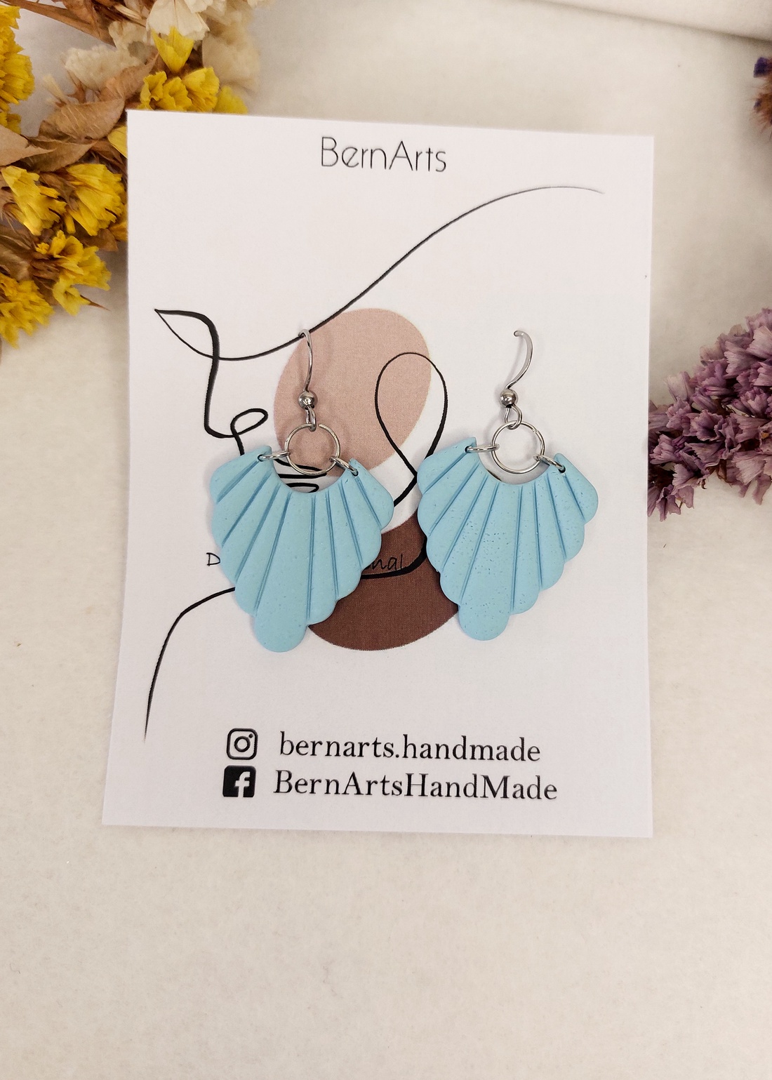 Cercei HandMade Baby Blue / Negru - bijuterii - cercei - cercei lungi - Artynos.ro