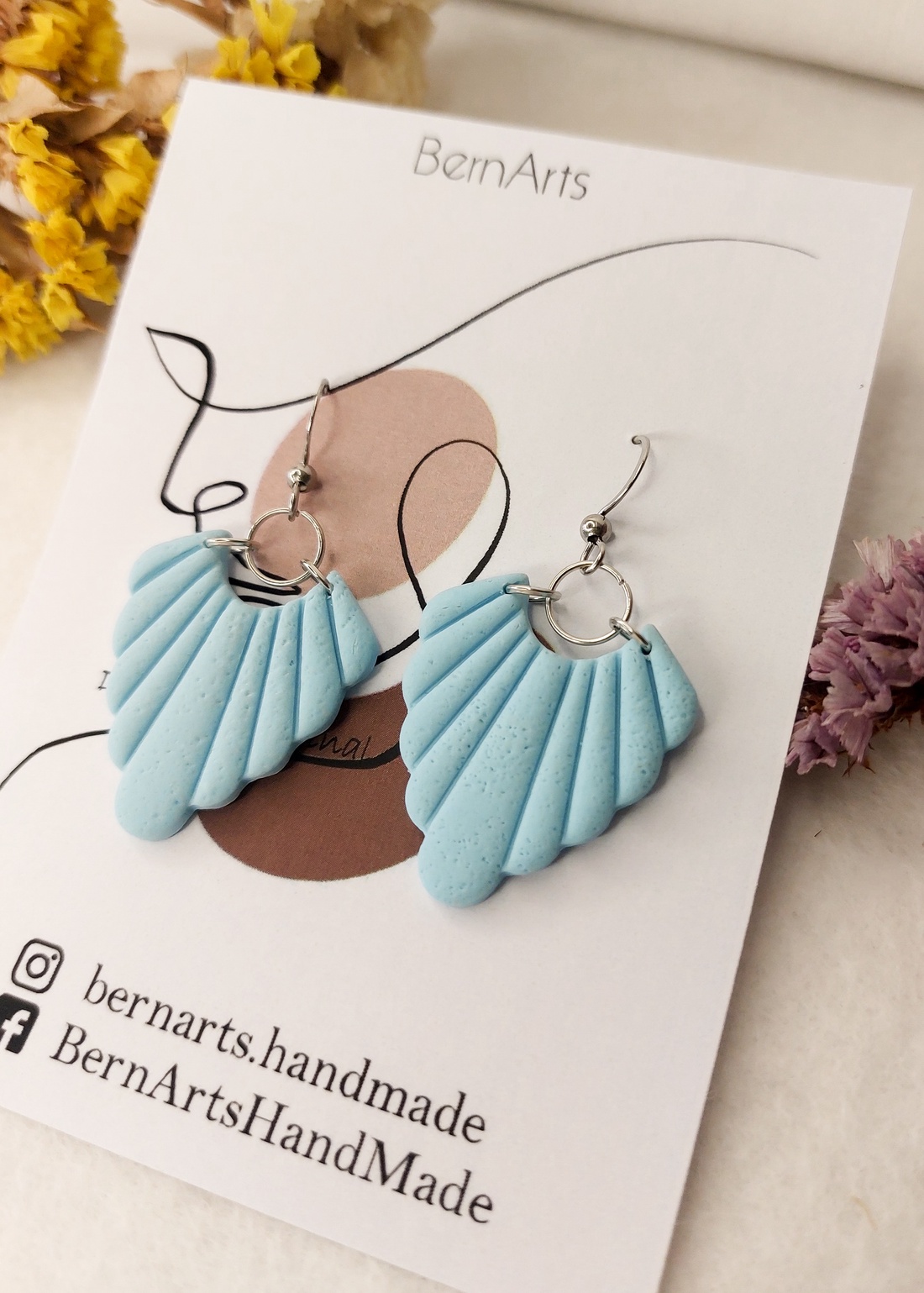 Cercei HandMade Baby Blue / Negru - bijuterii - cercei - cercei lungi - Artynos.ro