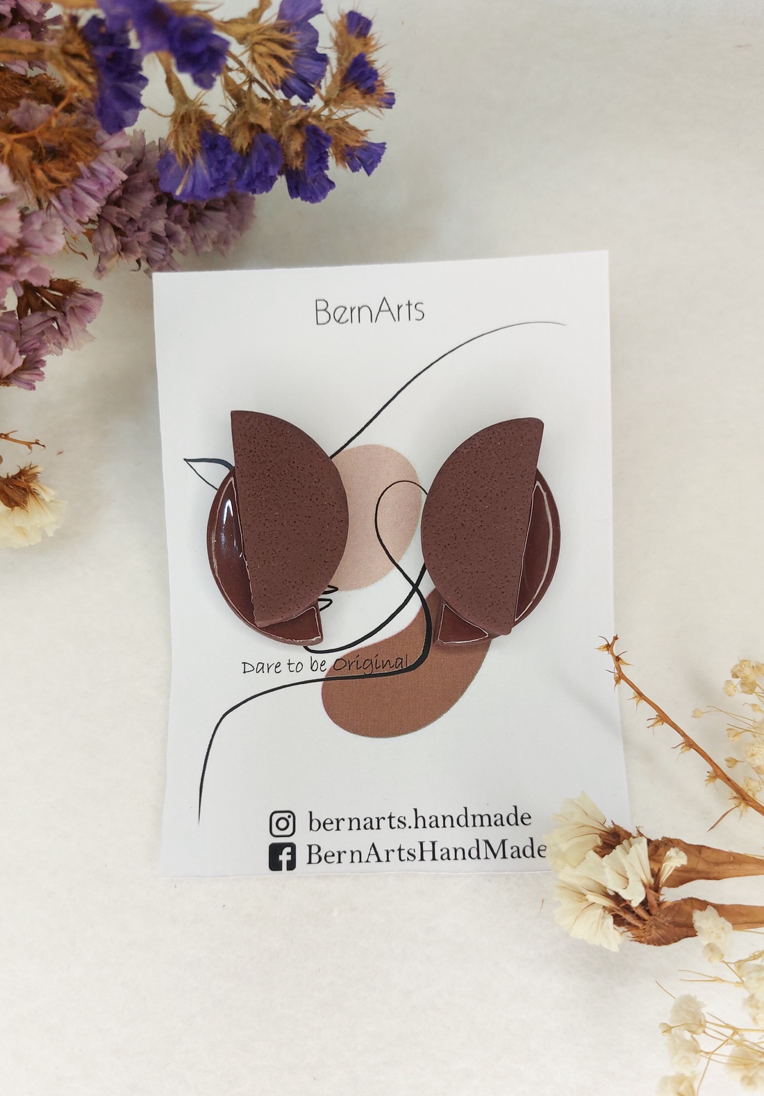 Cercei Eleganti Statement bordo ( Burgundy), design rafinat - bijuterii - cercei - cercei din rășină - Artynos.ro