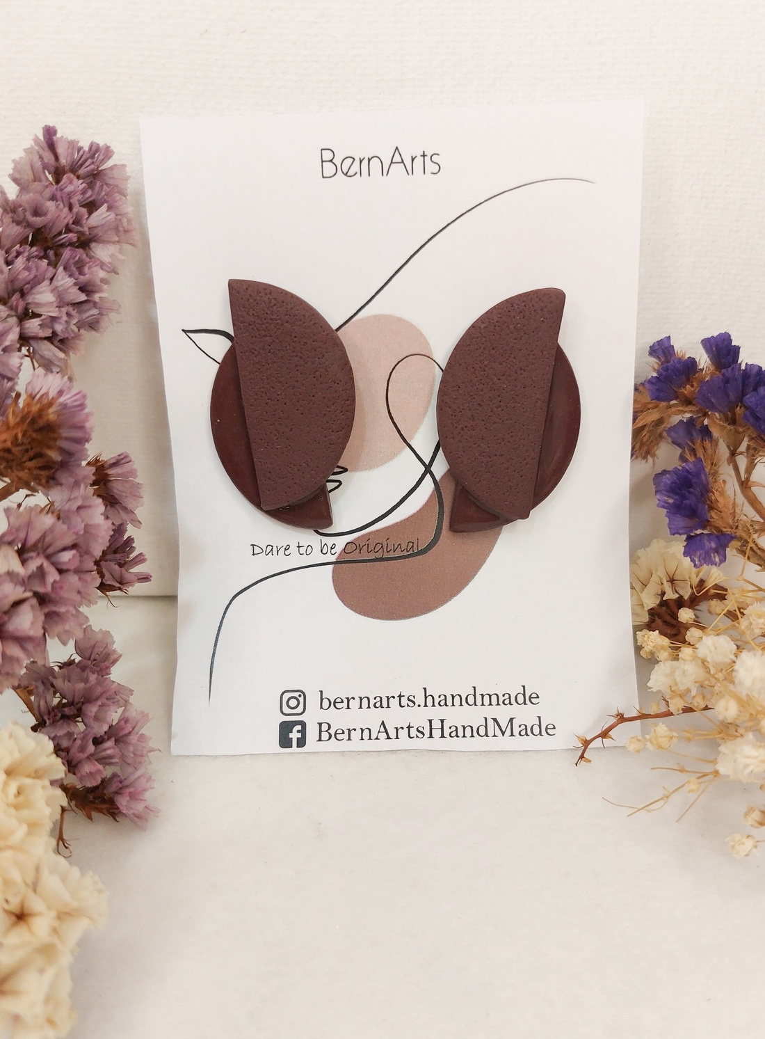 Cercei Eleganti Statement bordo ( Burgundy), design rafinat - bijuterii - cercei - cercei din rășină - Artynos.ro