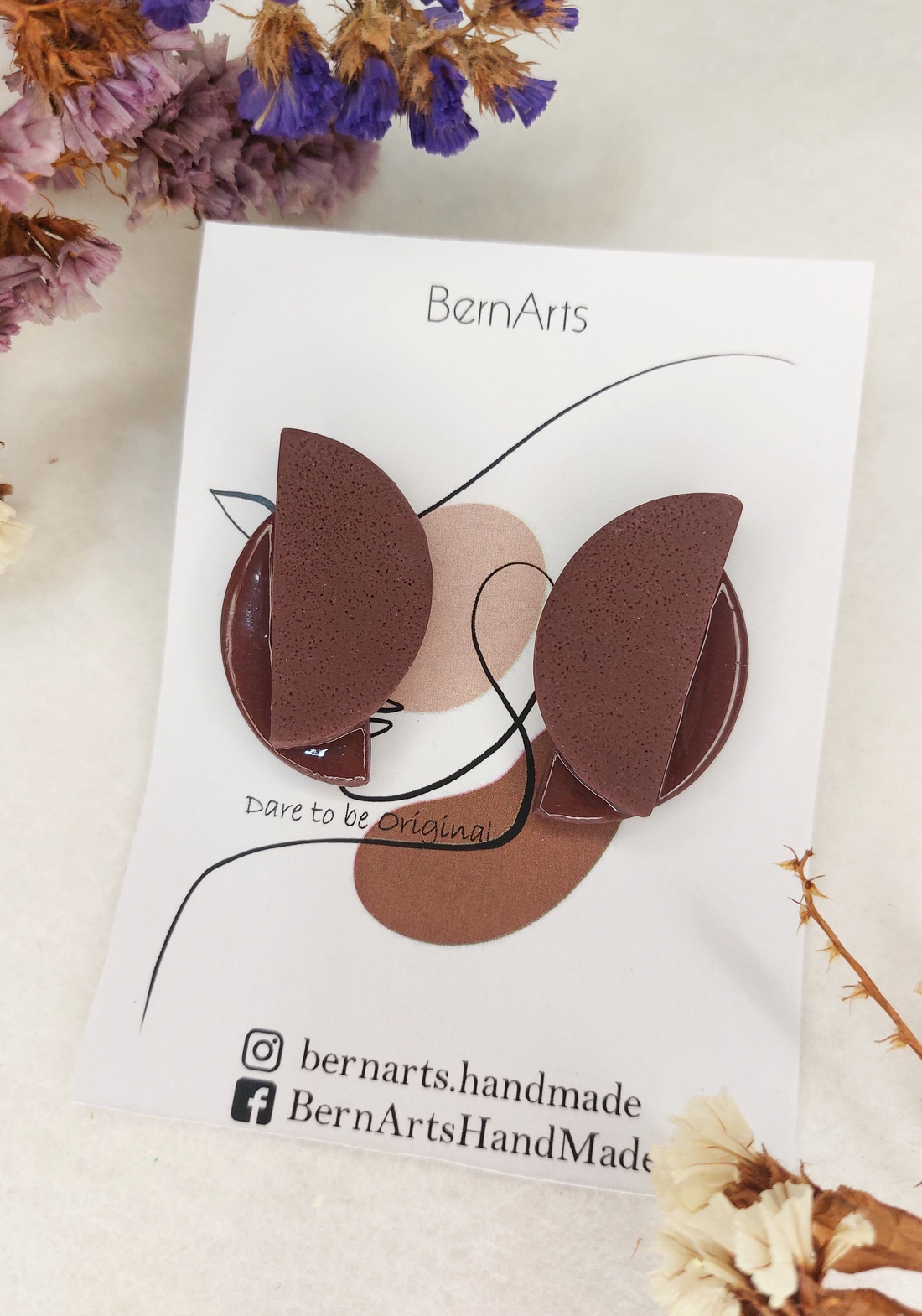 Cercei Eleganti Statement bordo ( Burgundy), design rafinat - bijuterii - cercei - cercei din rășină - Artynos.ro