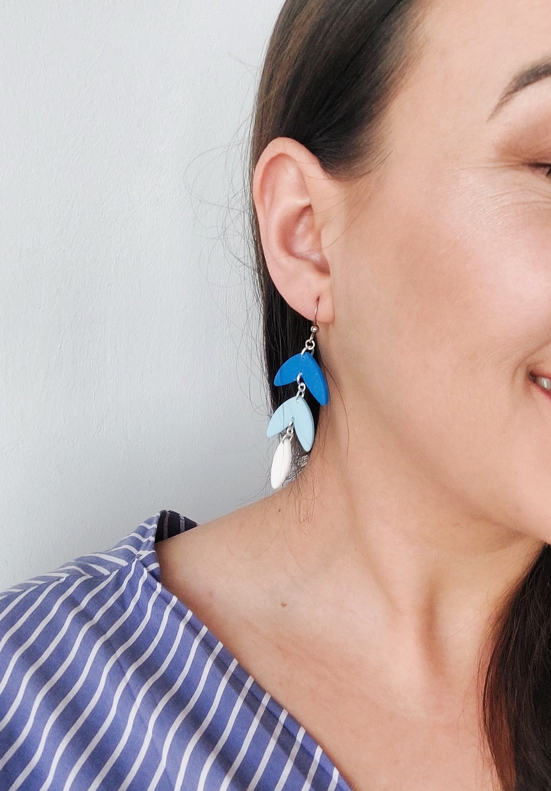 Cercei Lungi - Efect de Degradé Albastru - Feminin - bijuterii - cercei - cercei lungi - Artynos.ro