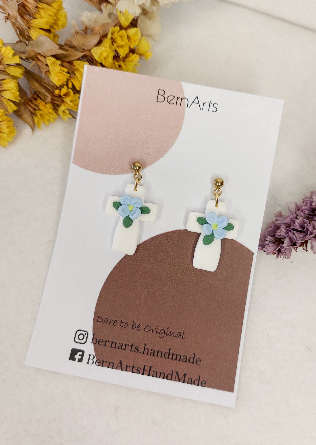 Cercei Paște Cruce Handmade - bijuterii - cercei - cercei lungi - Artynos.ro