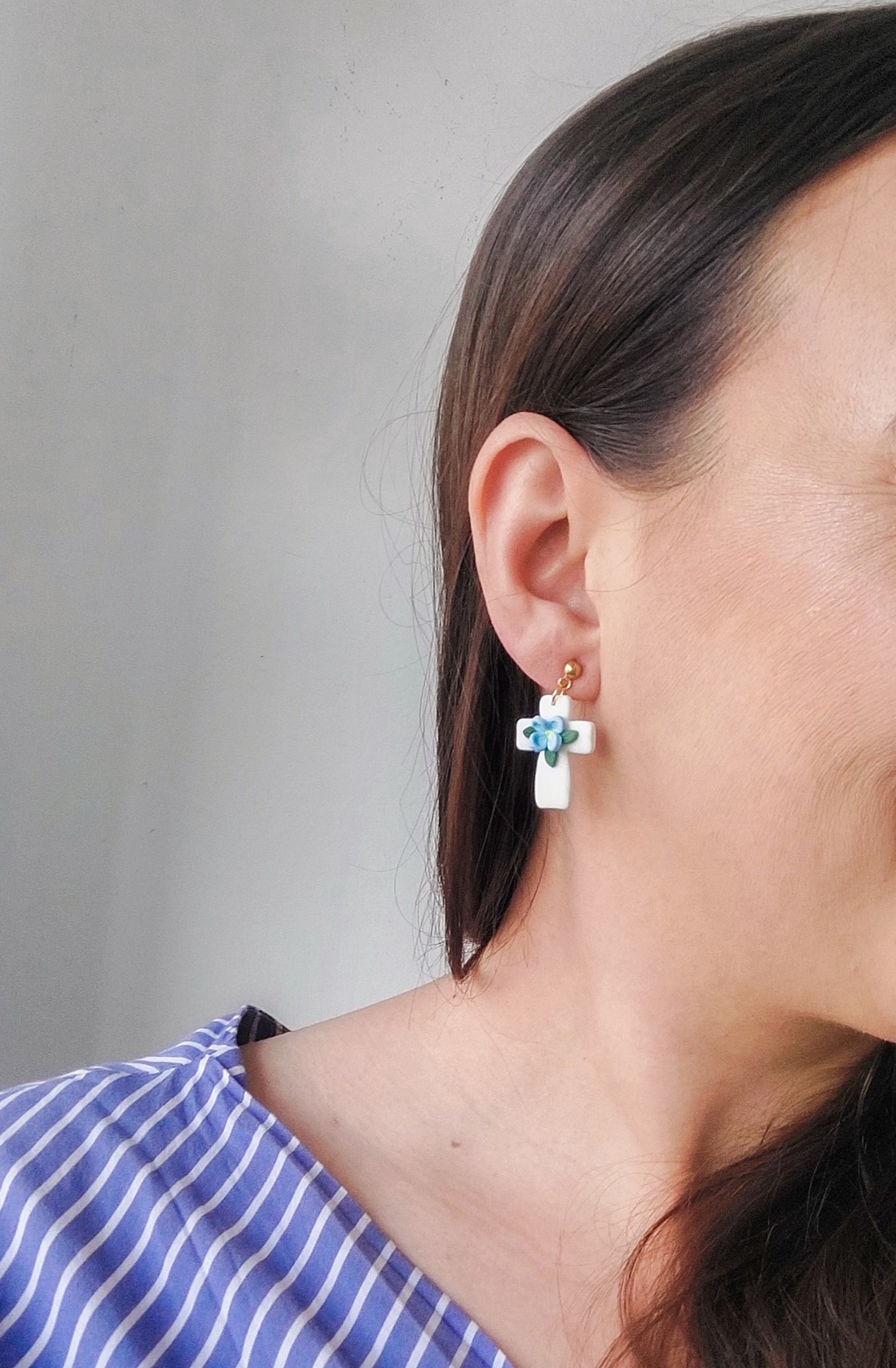 Cercei Paște Cruce Handmade - bijuterii - cercei - cercei lungi - Artynos.ro