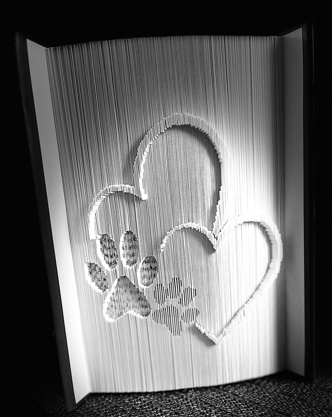 Rezervați sculptura pentru o nuntă unică - casă & stil de viață - accesorii pentru decorat casa - decorațiuni de masă și decorațiuni pentru rafturi  - sculptură de carte, carte pliată - Artynos.ro