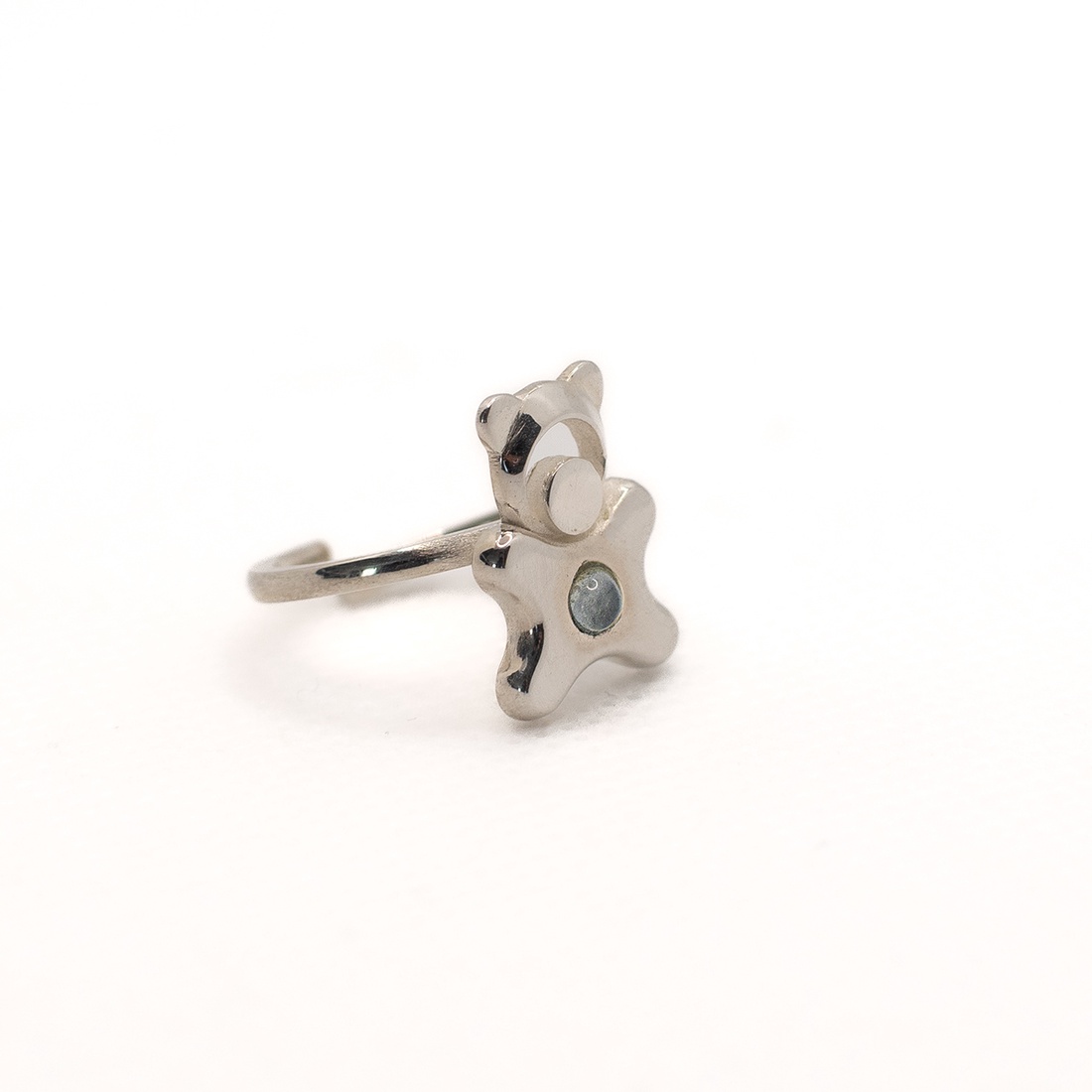 Animal-shaped, adjustable-sized handcrafted silver ring for children, decorated with aquamarine stone - accessorii și unelte - mărgea, componente de bijuterii - alte piese - Artynos.ro Animal-shaped, adjustable-sized handcrafted silver ring for children, decorated with aquamarine stone - accessorii și unelte - mărgea, componente de bijuterii - alte piese - Artynos.ro