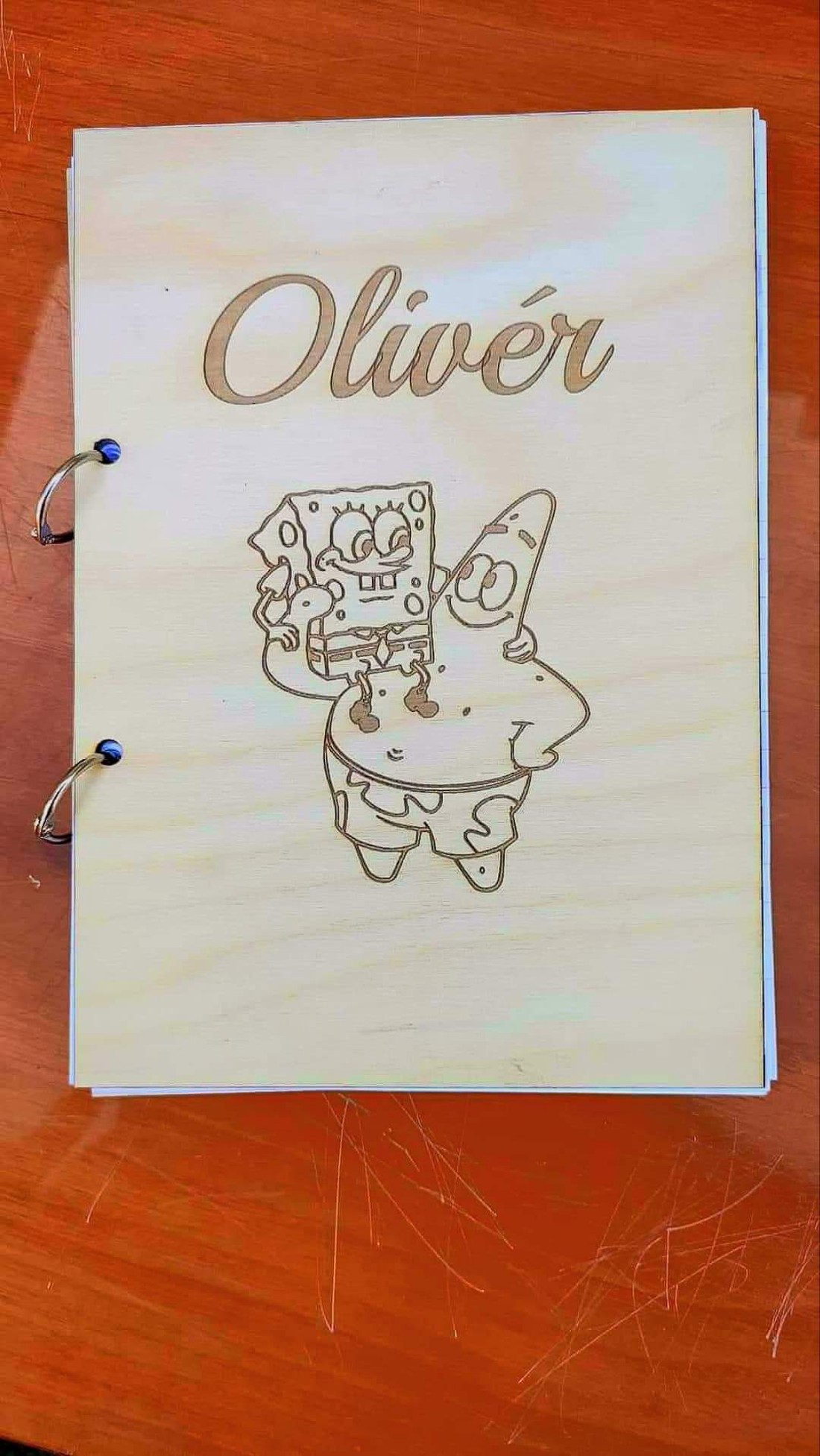 Notebook, personalizat, personalizat, album, carte de amintiri, copertă din lemn -  - Artynos.ro