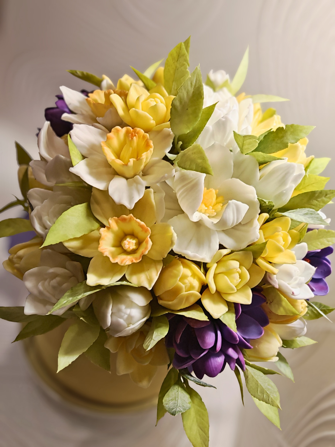 Aranjament de primăvară din flori de săpun - casă & stil de viață - decorațiuni de casă - accesorii florale - buchete de flori - Artynos.ro