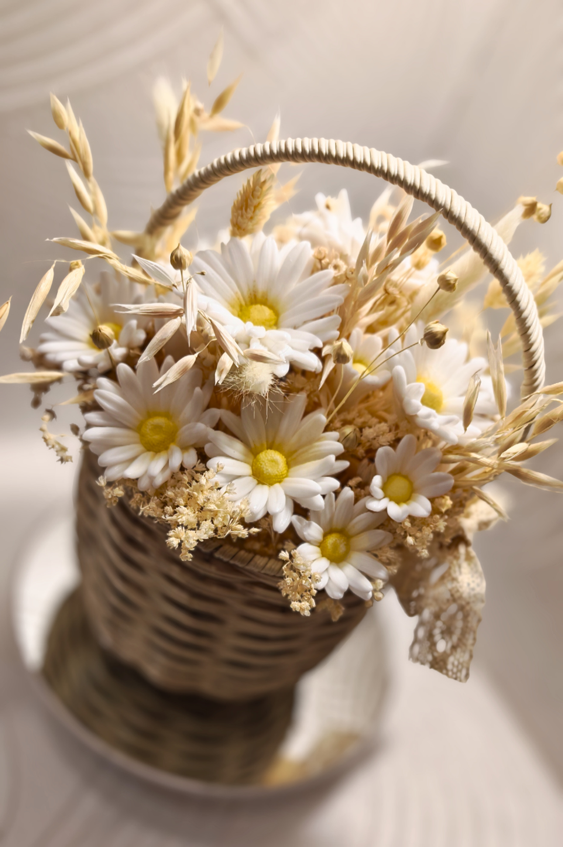 Coșuleț Câmp cu Margarete - casă & stil de viață - decorațiuni de casă - accesorii florale - flori în ghiveci - Artynos.ro