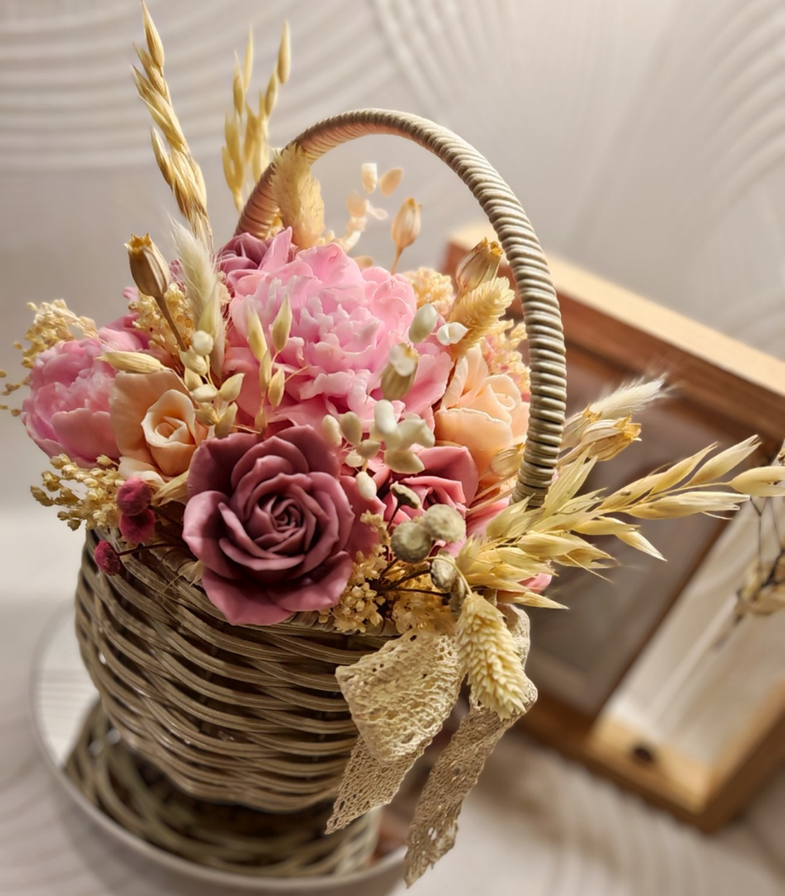 Coșuleț Romance - casă & stil de viață - decorațiuni de casă - accesorii florale - cutii cu flori - Artynos.ro