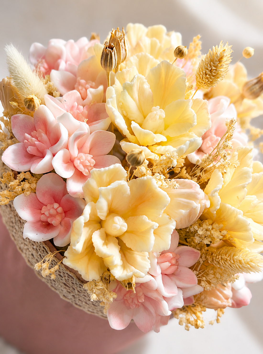 Cutie florală Blush - casă & stil de viață - decorațiuni de casă - accesorii florale - cutii cu flori - Artynos.ro
