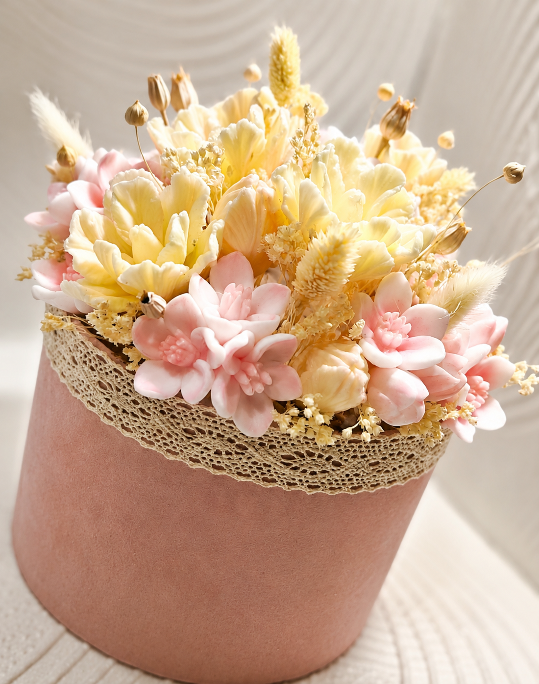 Cutie florală Blush - casă & stil de viață - decorațiuni de casă - accesorii florale - cutii cu flori - Artynos.ro