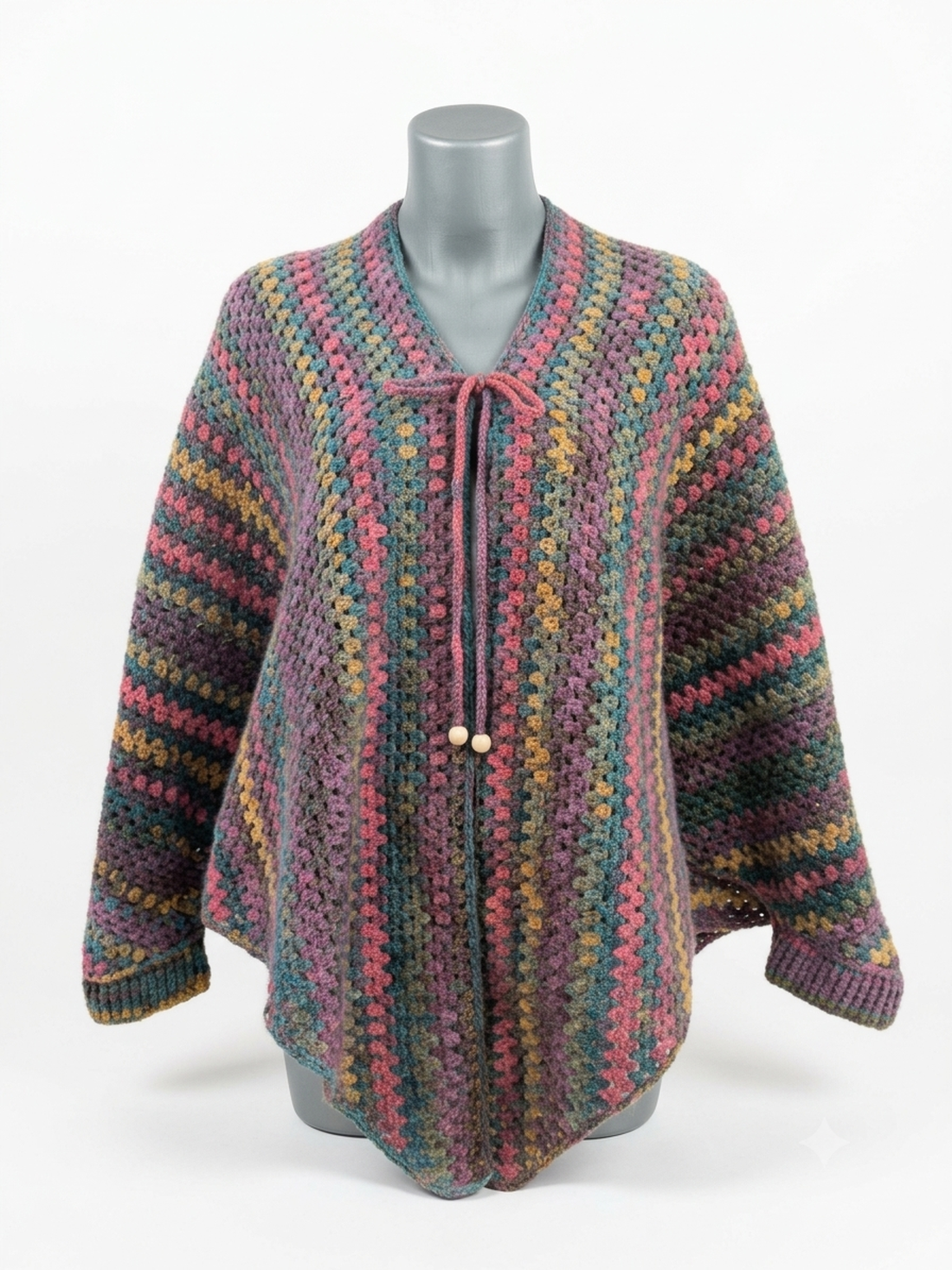 Poncho crosetat manual - îmbrăcăminte și modă - haine damă - poncho - Artynos.ro