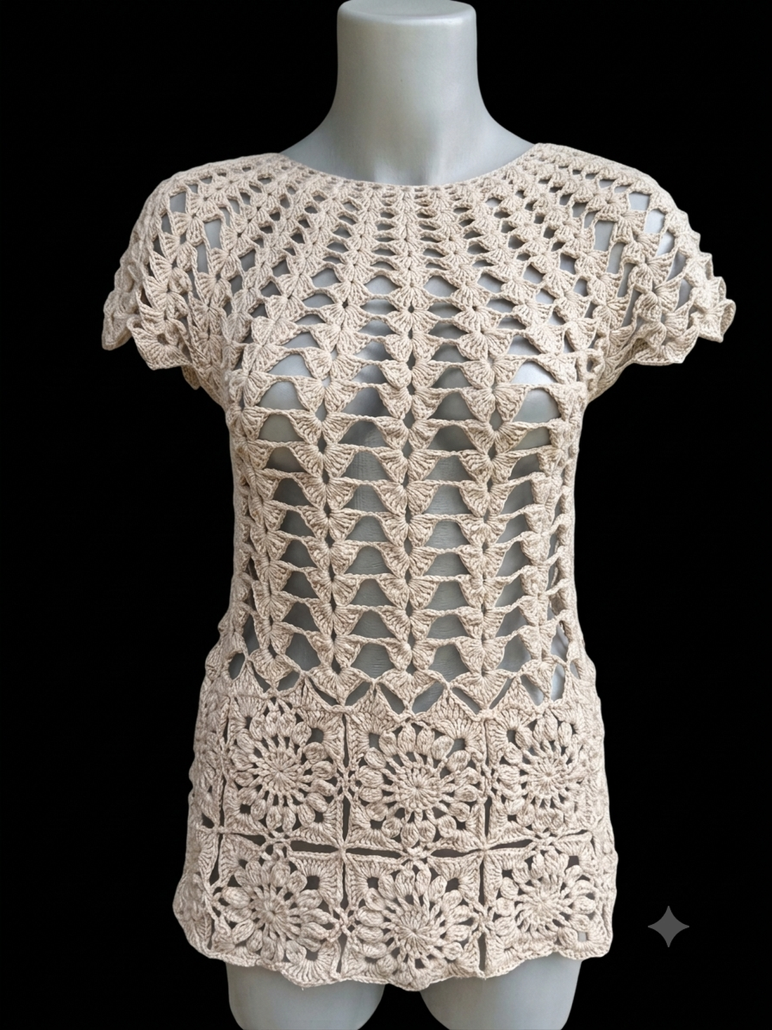 Bluza crosetata manual - îmbrăcăminte și modă - haine damă - bluze damă - Artynos.ro