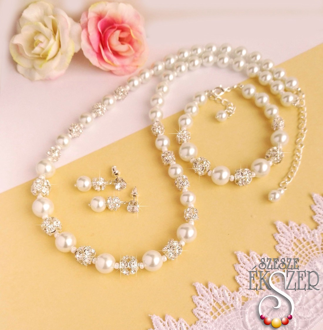 Set de mărgele cu stras - accesorii nuntă - bijuterii mireasă - set bijuterii de mireasă - Artynos.ro Set de mărgele cu stras - accesorii nuntă - bijuterii mireasă - set bijuterii de mireasă - Artynos.ro