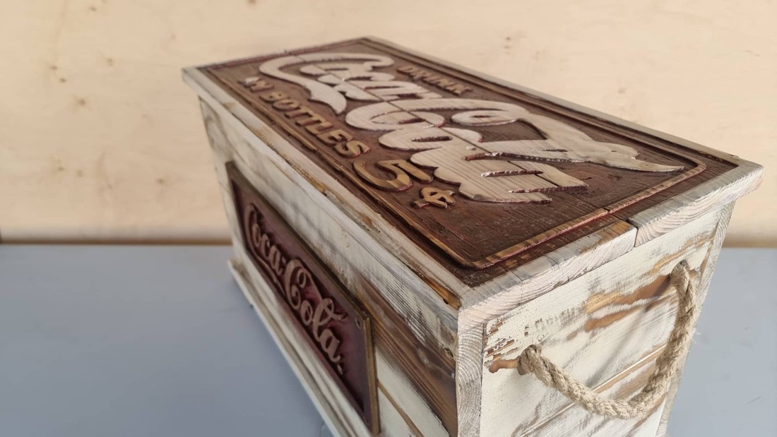 Coca Cola lada din lemn - casă & stil de viață - materiale de depozitare și sortare - ladă depozitare - Artynos.ro