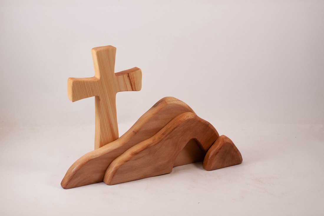 Decorațiune de Paște cu cruce, cruce din lemn -  - Artynos.ro