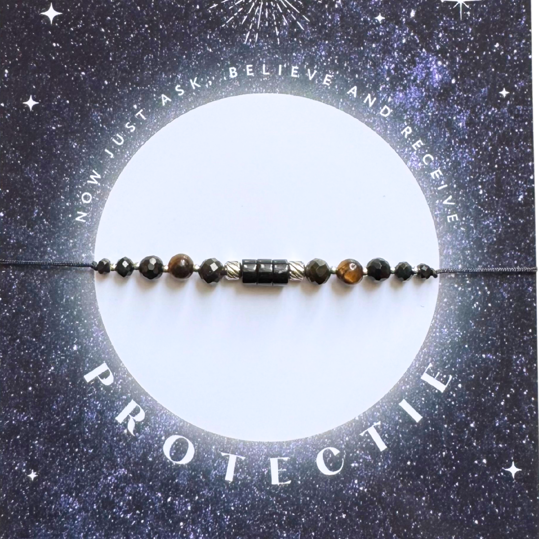 Bratara energetica mix cristale pentru protectie - turmalina neagra, onix, obsidian, ochi de tigru - argintiu - bijuterii - brățări - brățară cu mărgele - Artynos.ro Bratara energetica mix cristale pentru protectie - turmalina neagra, onix, obsidian, ochi de tigru - argintiu - bijuterii - brățări - brățară cu mărgele - Artynos.ro