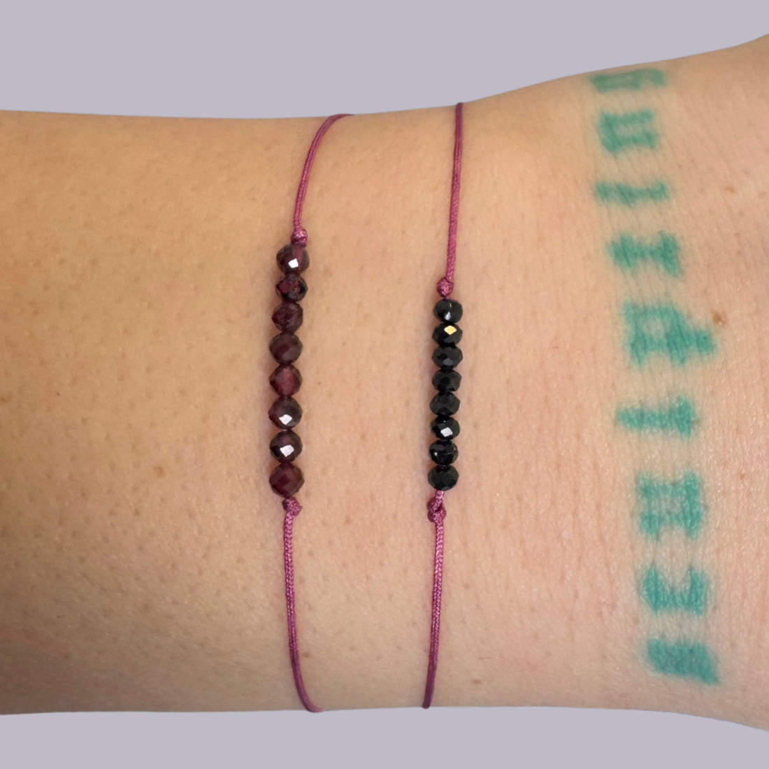 Bratara minimalista fina cu cristale - Cuart roz - bijuterii - brățări - brățări din pietre semiprețioase - Artynos.ro