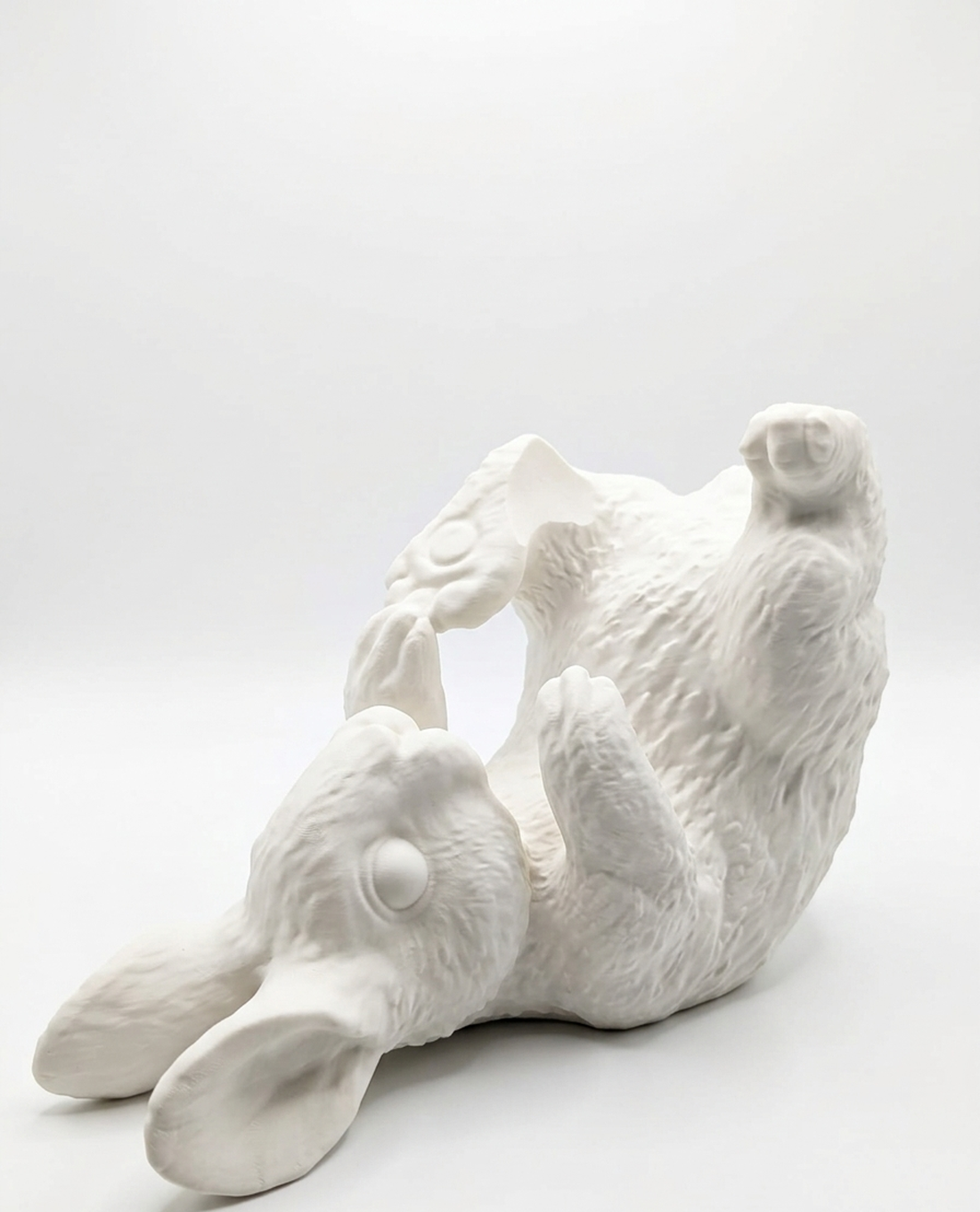 Suport Sticlă Vin Iepuraș � Decorațiune Premium Printată 3D, Design Modern pentru Paște și Casă, Alb Mat - decor de sărbători - decorațiuni de paște - decor masă de paște - Artynos.ro