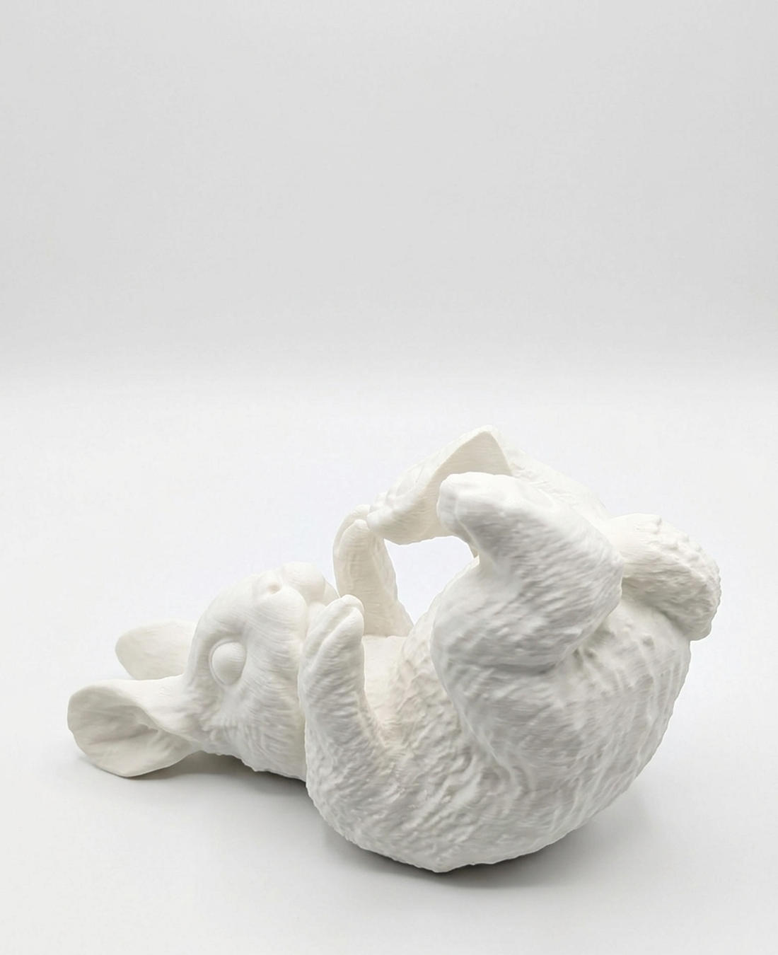 Suport Sticlă Vin Iepuraș � Decorațiune Premium Printată 3D, Design Modern pentru Paște și Casă, Alb Mat - decor de sărbători - decorațiuni de paște - decor masă de paște - Artynos.ro