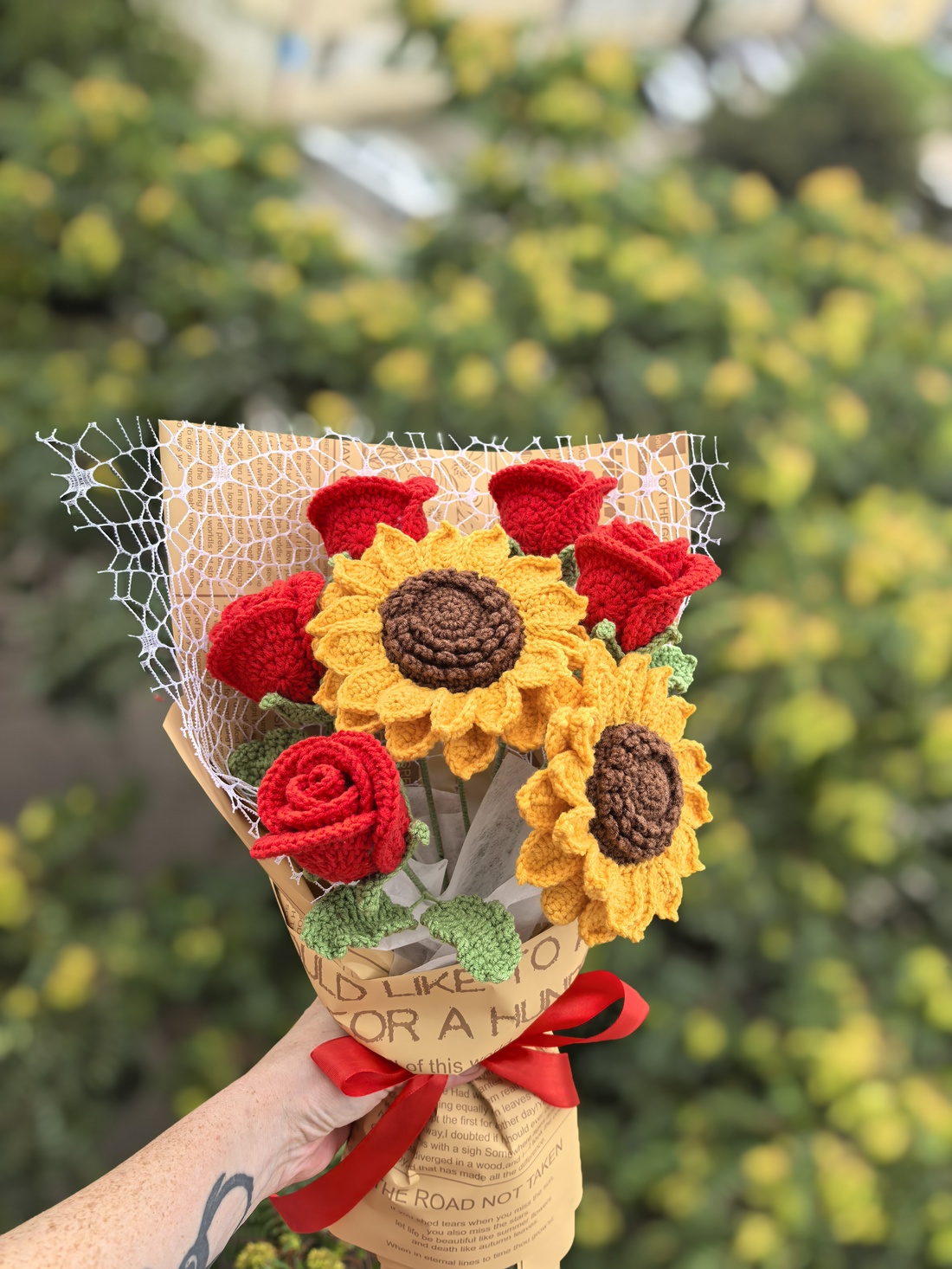 Buchet croșetat  - casă & stil de viață - decorațiuni de casă - accesorii florale - buchete de flori - Artynos.ro