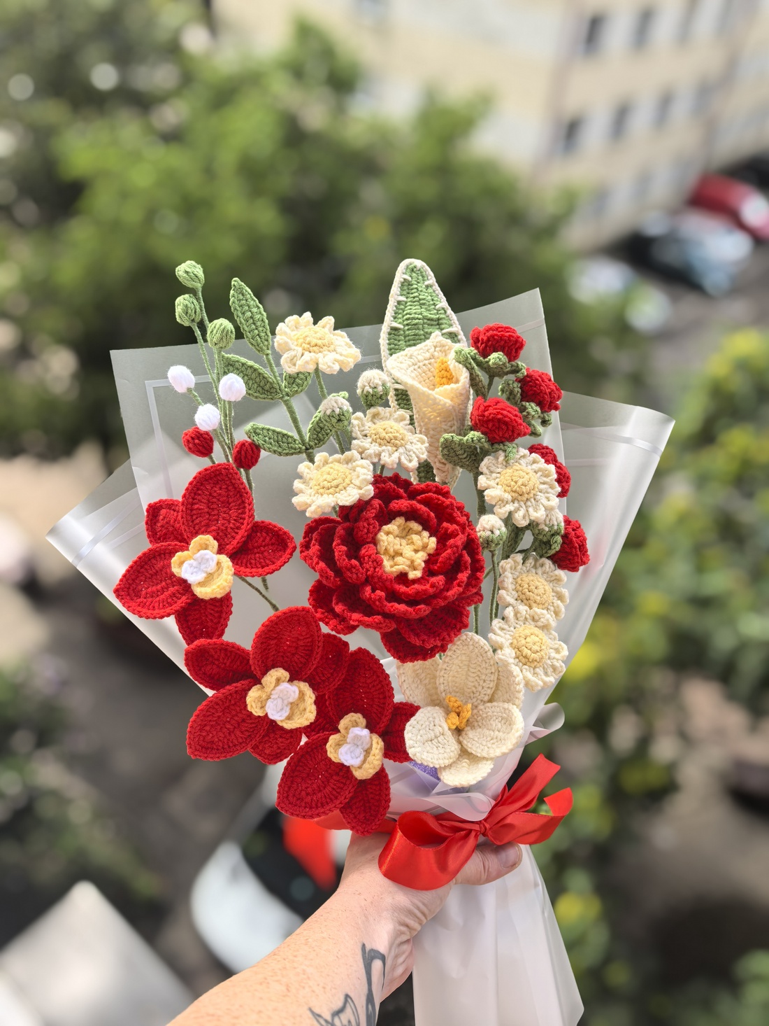 Buchet croșetat  - casă & stil de viață - decorațiuni de casă - accesorii florale - buchete de flori - Artynos.ro