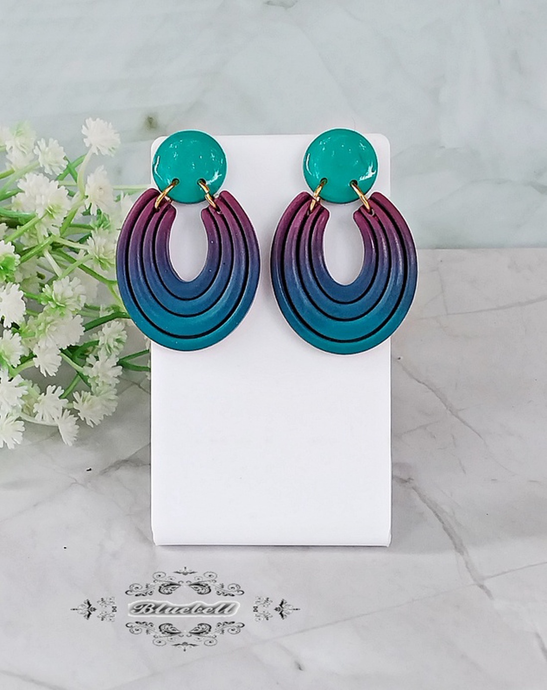 Cercei ombre cu tijă  - bijuterii - cercei - cercei din rășină - Artynos.ro Cercei ombre cu tijă  - bijuterii - cercei - cercei din rășină - Artynos.ro