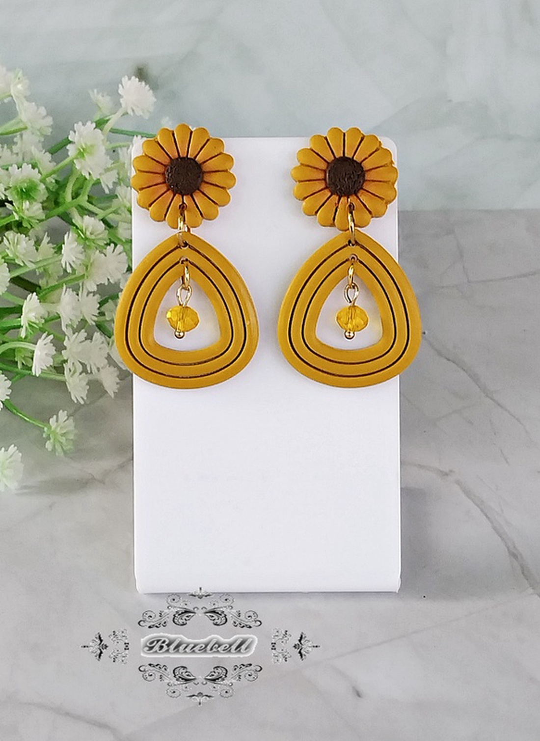 Cercei texturați cu tijă  - bijuterii - cercei - cercei lungi - Artynos.ro