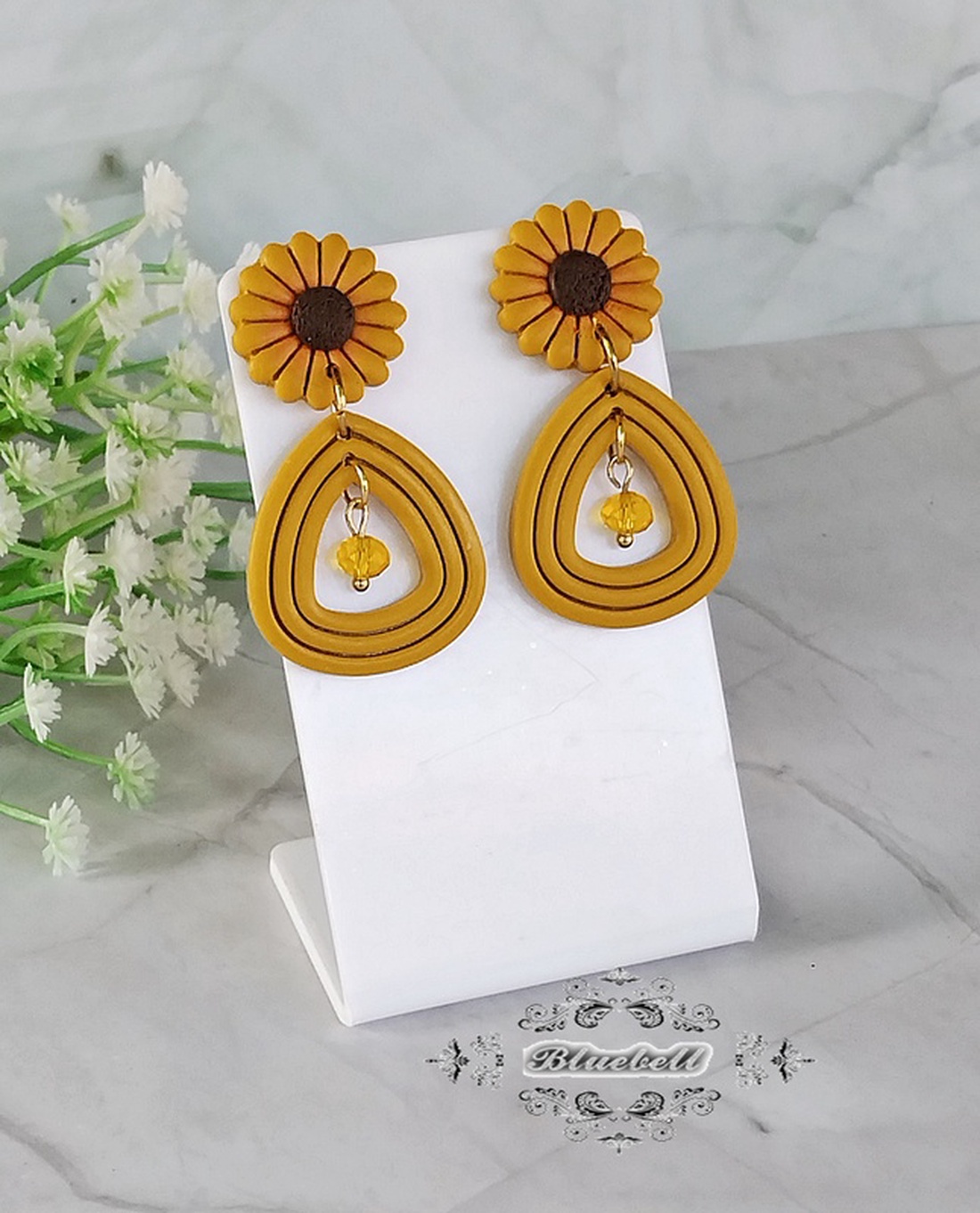 Cercei texturați cu tijă  - bijuterii - cercei - cercei lungi - Artynos.ro